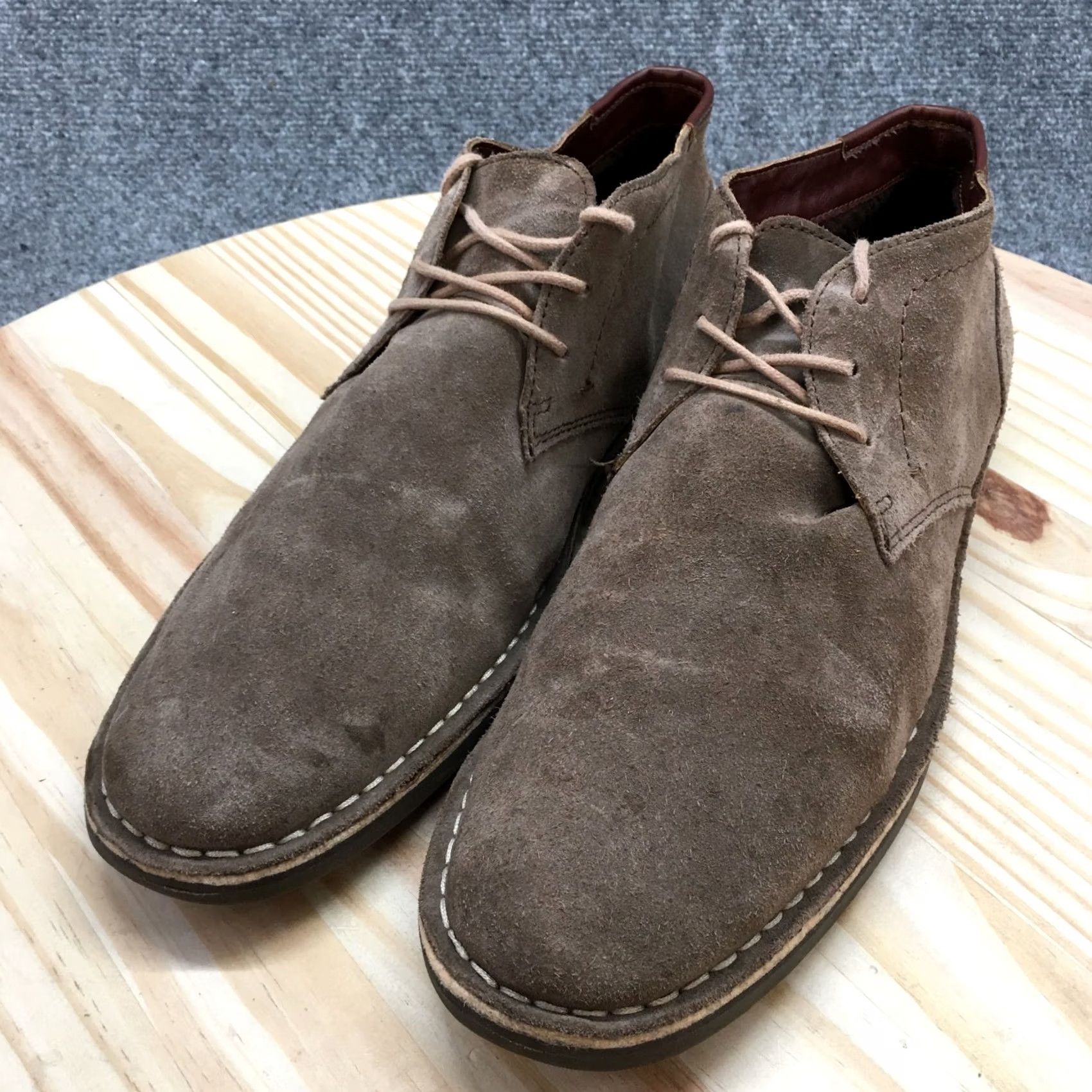 Kenneth Cole Kenneth Cole Reaction Boots Mens 13 Desert Sun Chukka Brown Leather Lace Up Size US 13 / EU 46 - 5 Thumbnail