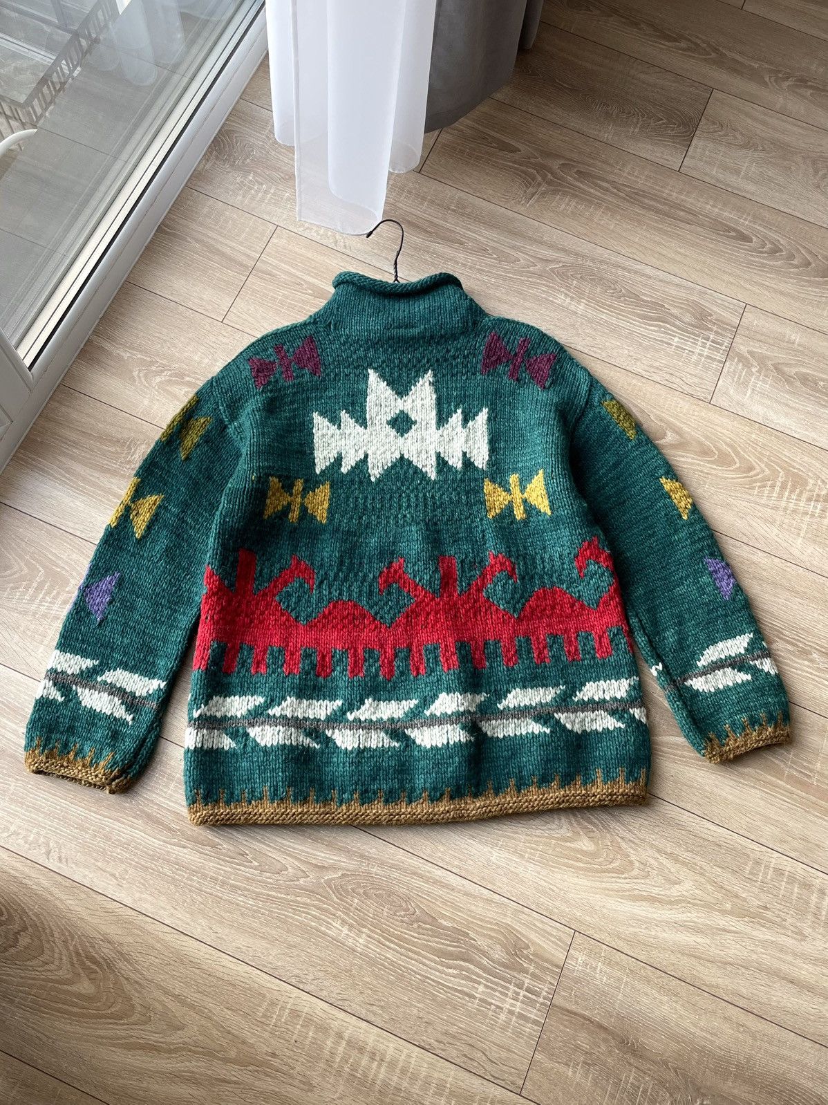 Vintage Vintage Pachamama Aztec Navajo Wool Knit Chunky Sweater RRL Size US XL / EU 56 / 4 - 10 Thumbnail