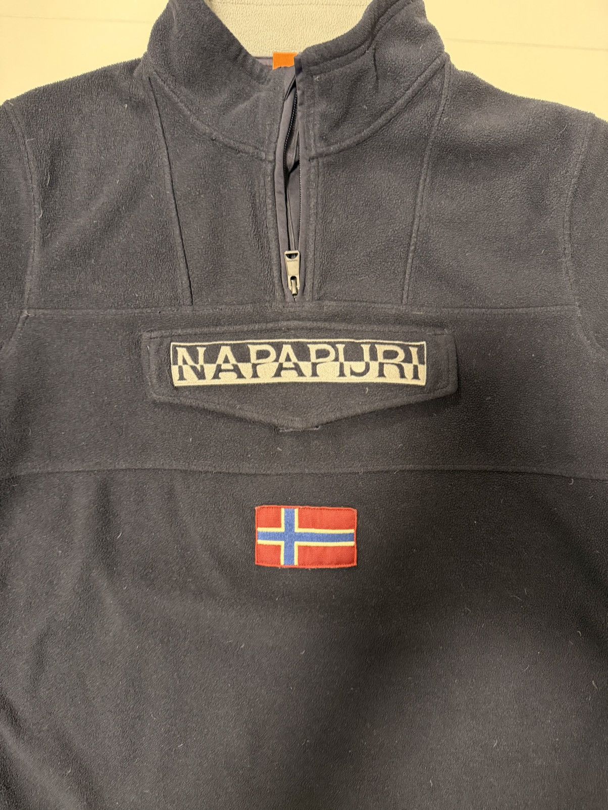 Napapijri Navy Logo Fleece Size US L / EU 52-54 / 3 - 2 Thumbnail