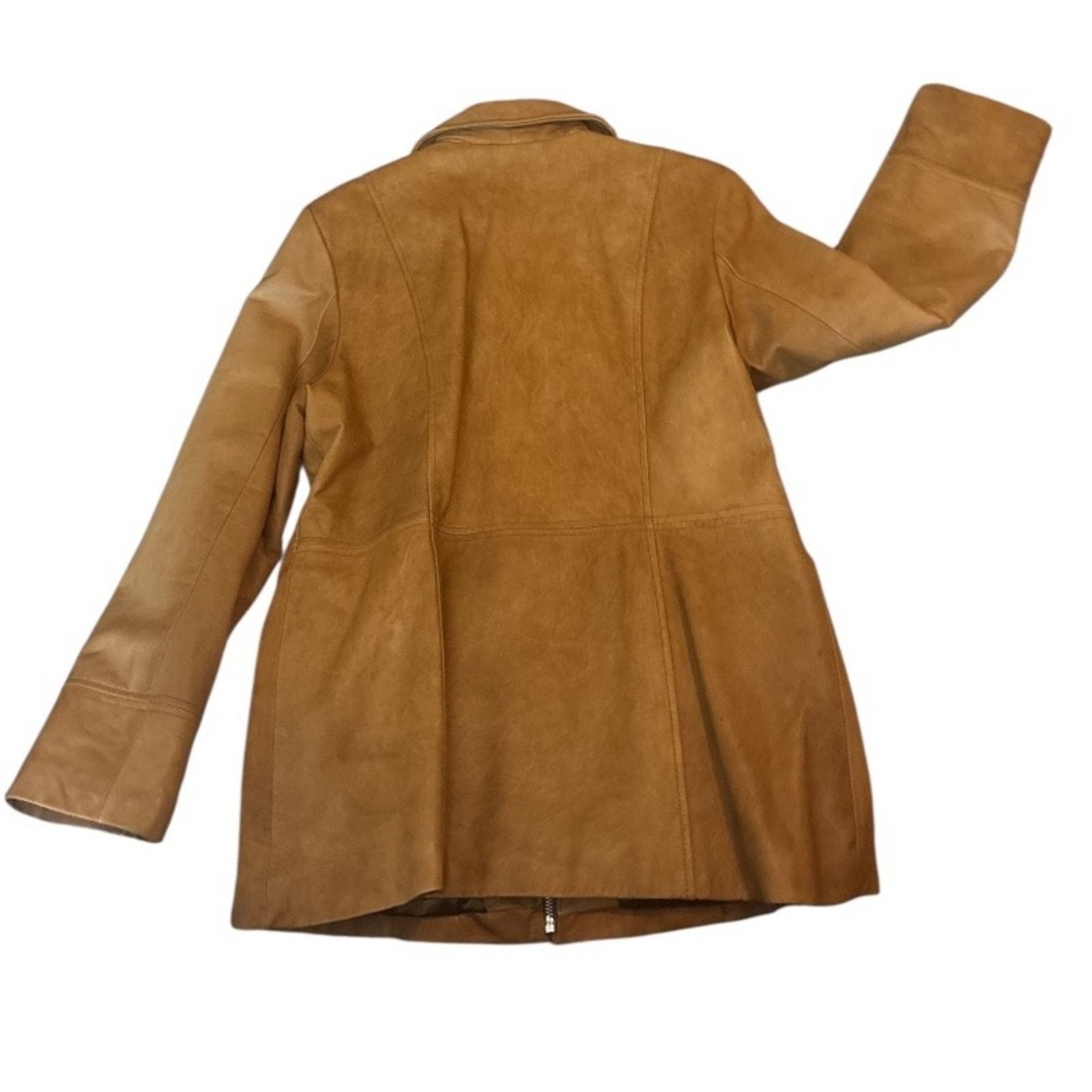 Wilsons Leather Wilson Vintage Distressed Leather Zip-up Coat Size L / US 10 / IT 46 - 2 Thumbnail