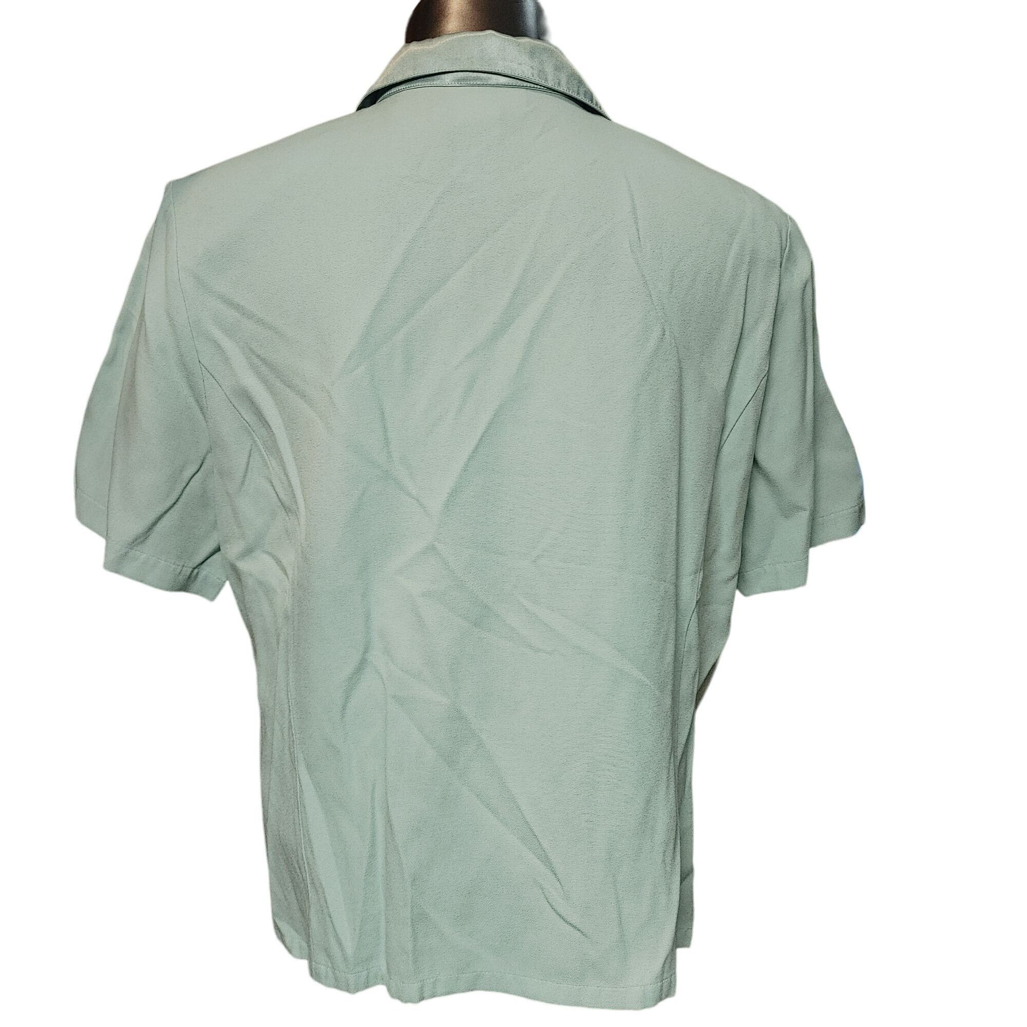 Croft & Barrow Croft & Barrow Women's Light Green Satin Short Sleeve Polo T Size XL / US 12-14 / IT 48-50 - 2 Thumbnail