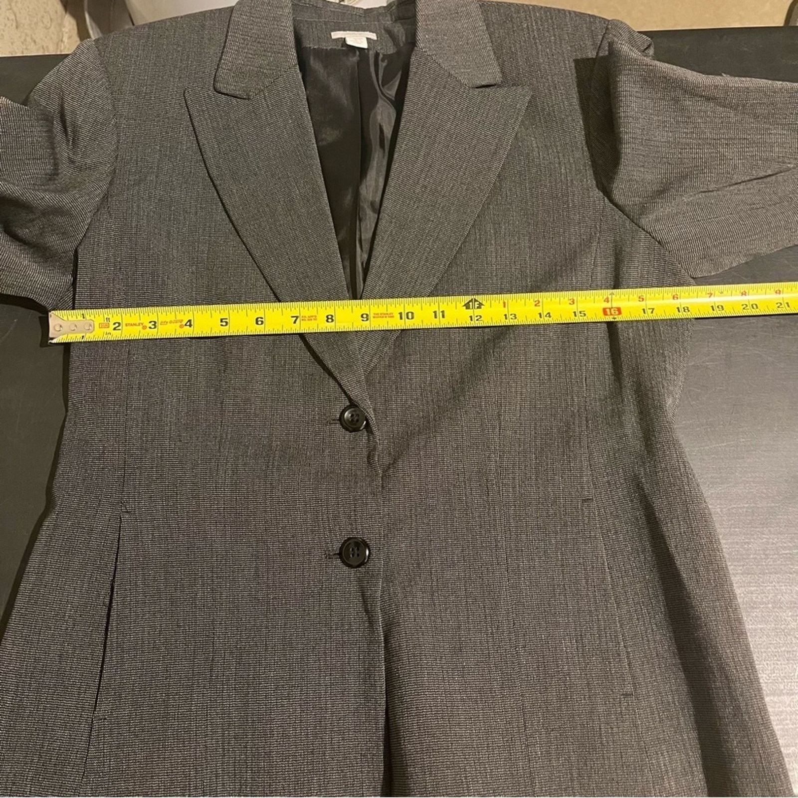 Apt. 9 Apt. 9 Size 8 Stretch Gray 2 Button Long Sleeve Blazer Size M / US 6-8 / IT 42-44 - 5 Thumbnail