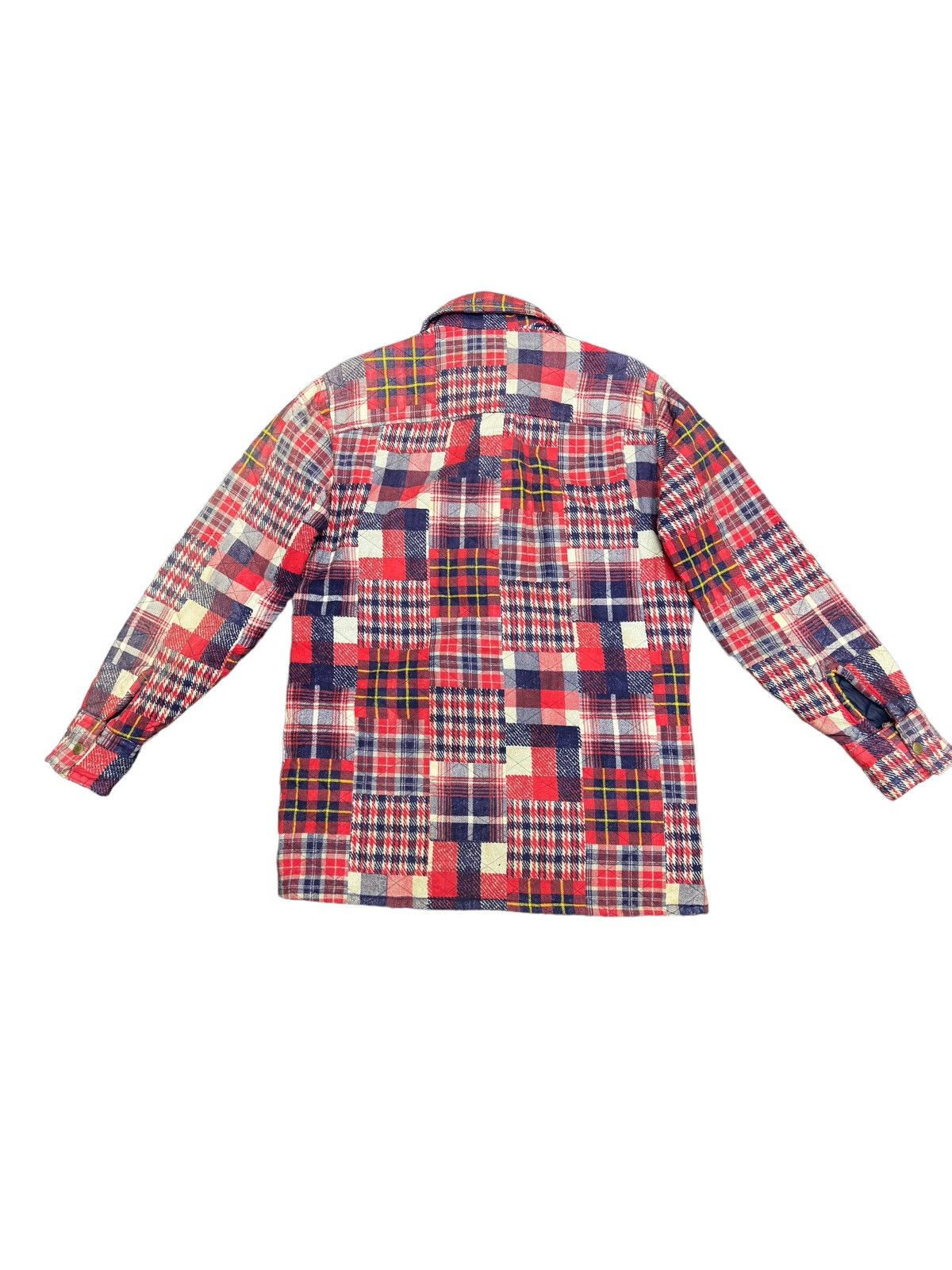 Vintage Vintage Patchwork Flannel Jacket Brass Button Up Size US M / EU 48-50 / 2 - 6 Thumbnail