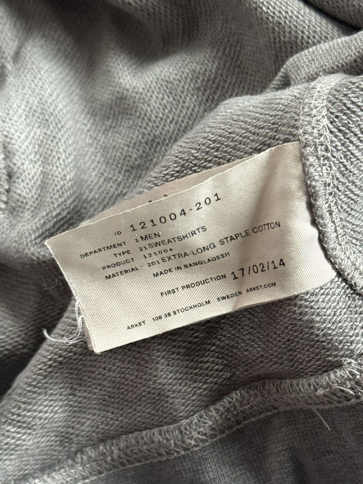 Arket Arket L/size basic gray hoodie hooded sweatshirt jumper Size US L / EU 52-54 / 3 - 7 Thumbnail