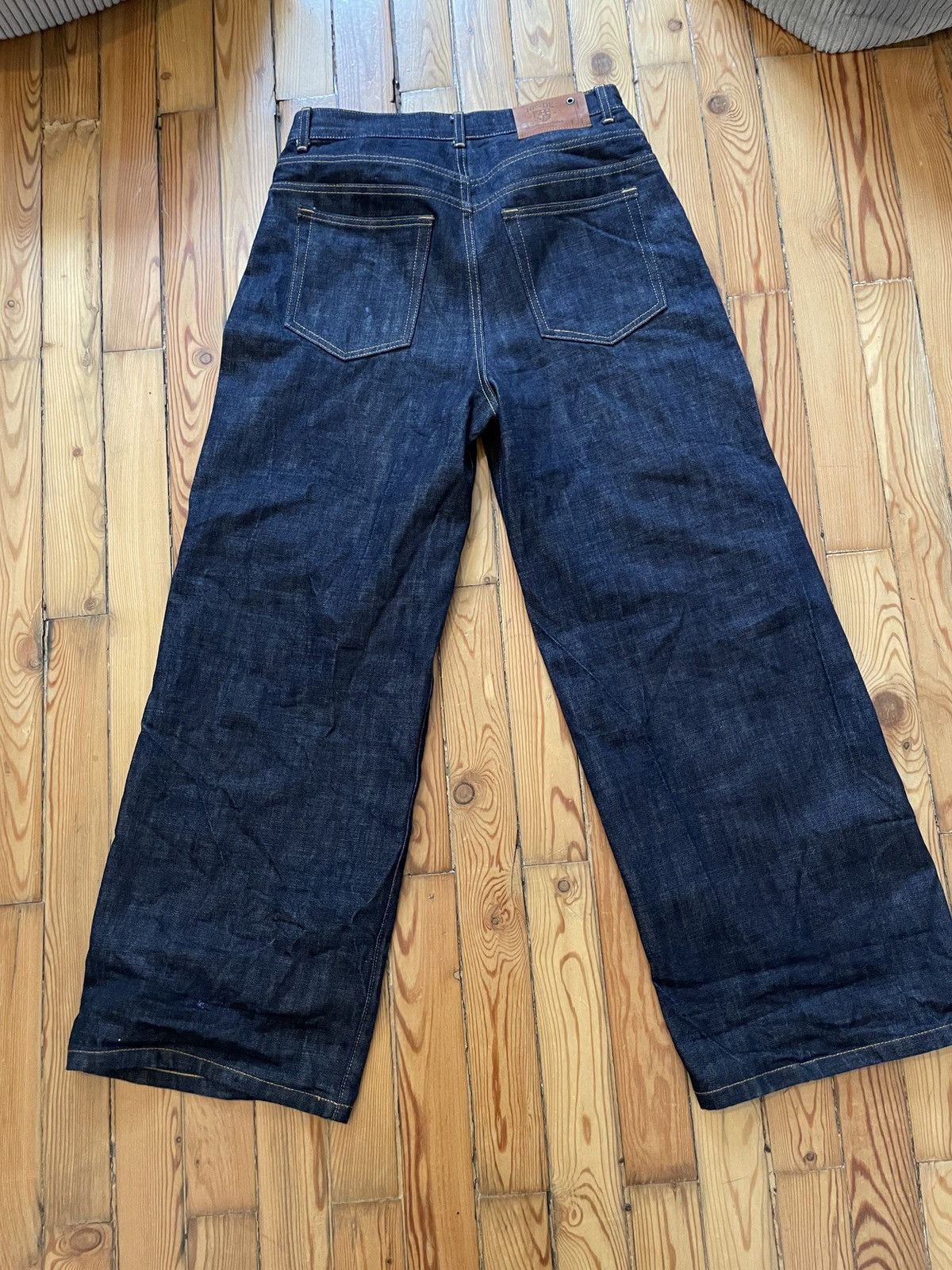 No Faith Studios RAW DENIM JAPANESE LOOSE FIT BLUE Size US 30 / EU 46 - 6 Thumbnail