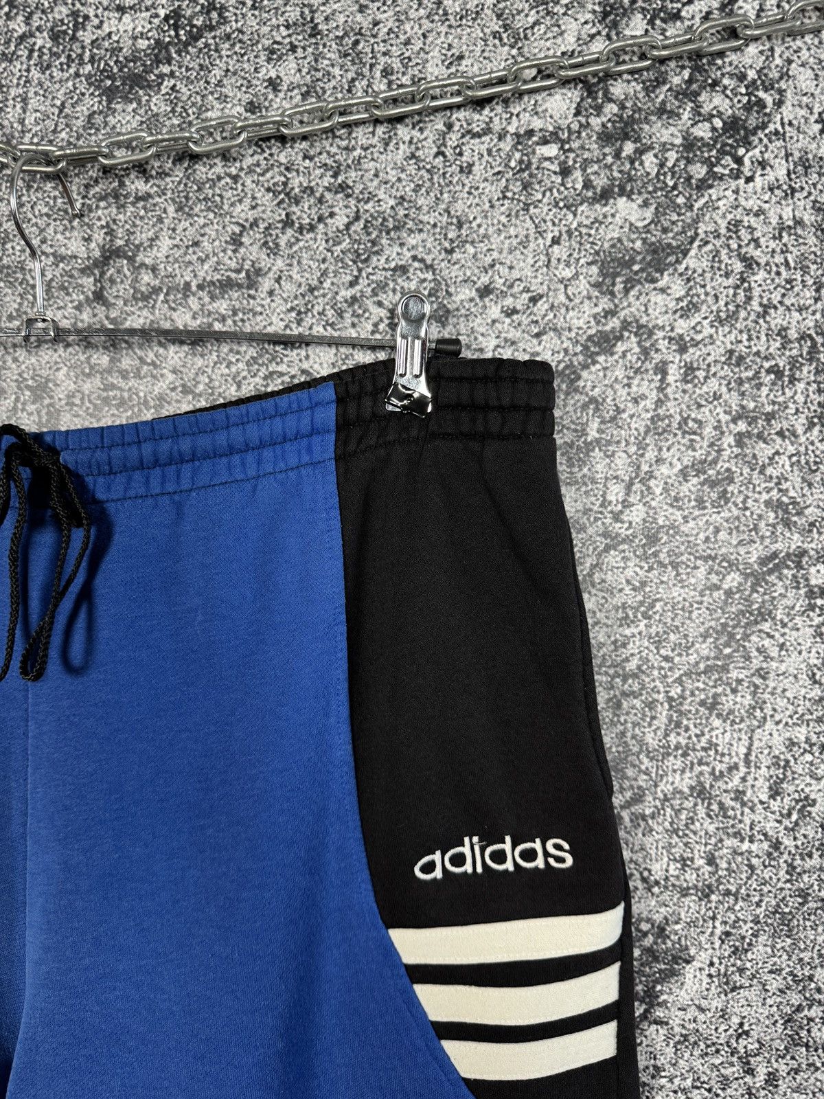 Adidas Adidas Vintage 90s Cotton Shorts Retro Black Blue Size XL Size US 38 / EU 54 - 2 Thumbnail