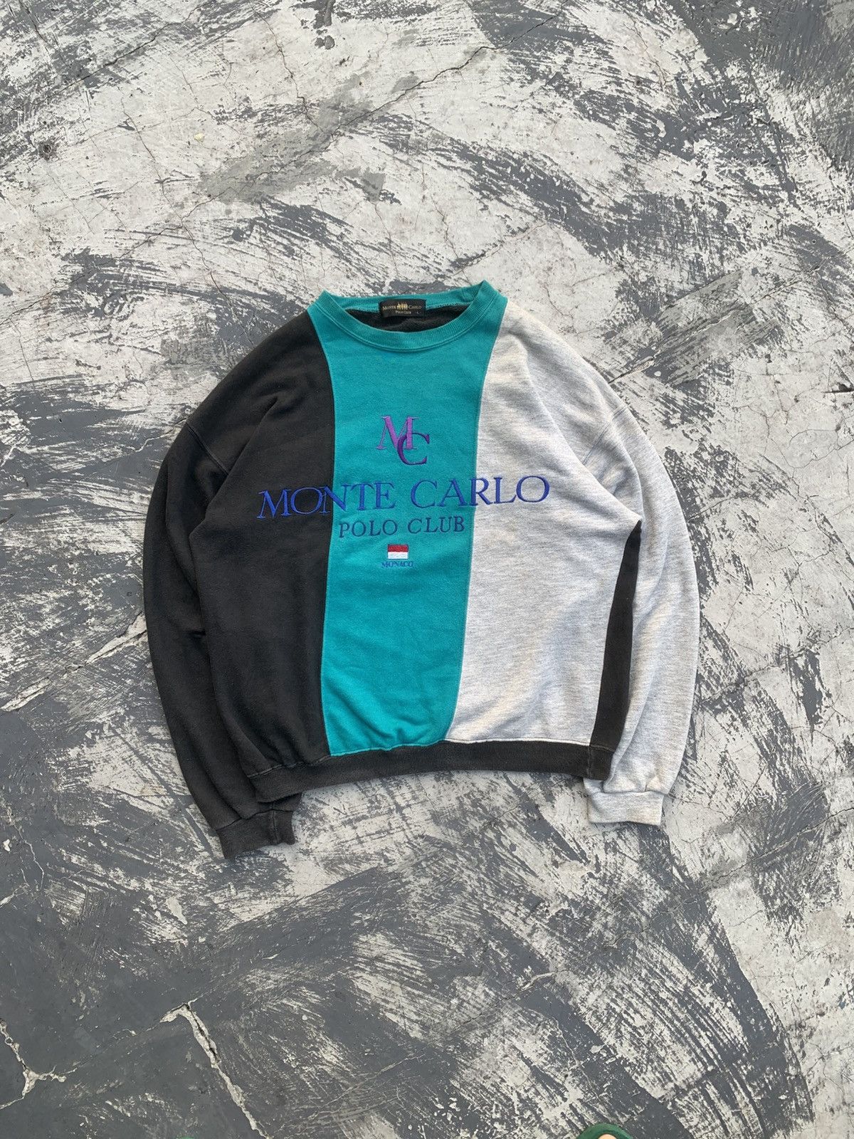 Vintage Vtg 🇮🇩80’s Polo Club Split Crewneck Monte Carlo Size L / US 10 / IT 46 - 2 Thumbnail