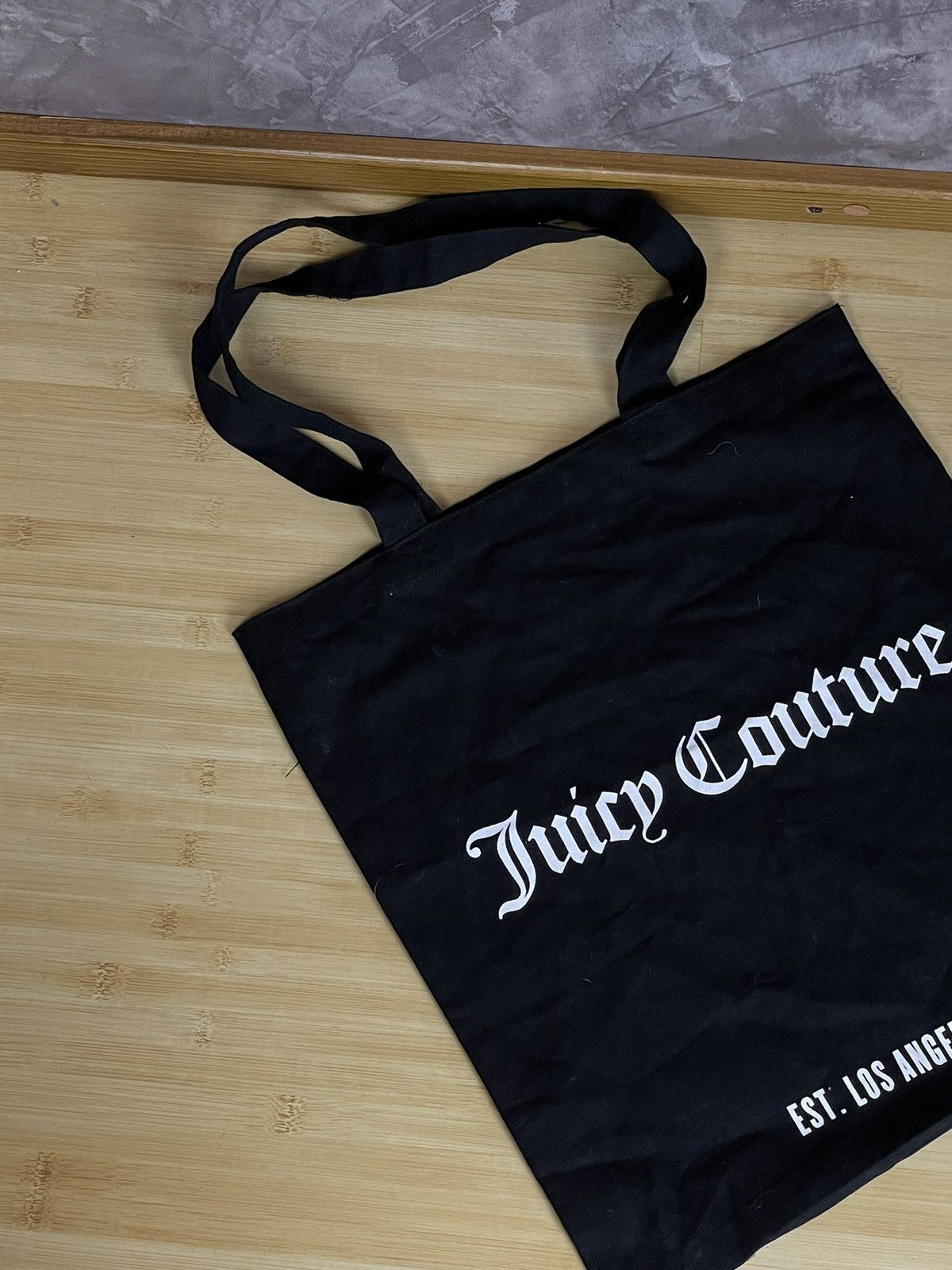 Juicy Couture × Vintage JUICY COUTURE Y2K BLACK/WHITE RARE GLAMOUR SHOPPER BAG Size ONE SIZE - 3 Thumbnail