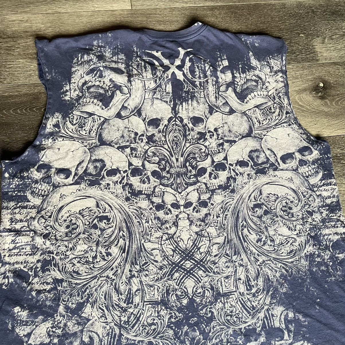 Affliction × Vintage Vintage Affliction Xtreme Couture Skull Sleeveless Tank Tee Size US XXL / EU 58 / 5 - 4 Thumbnail