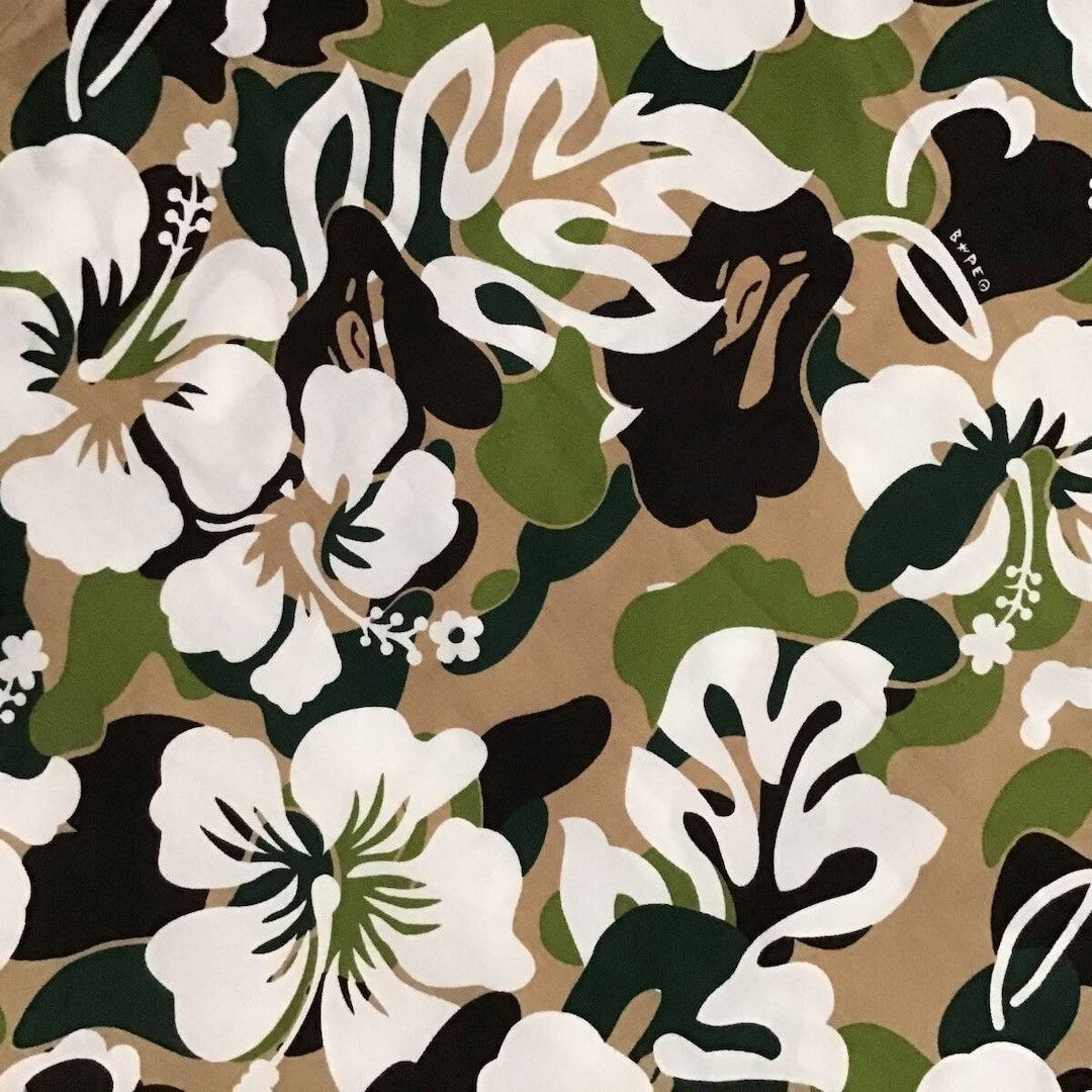 Bape BAPE Aloha shirt Resort camo green a bathing ape NIGO Size US S / EU 44-46 / 1 - 2 Thumbnail