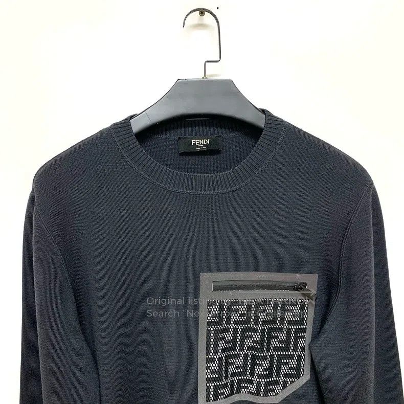 Fendi Fendi Pocket Decorated Long Sleeve Sweater Size US M / EU 48-50 / 2 - 5 Thumbnail