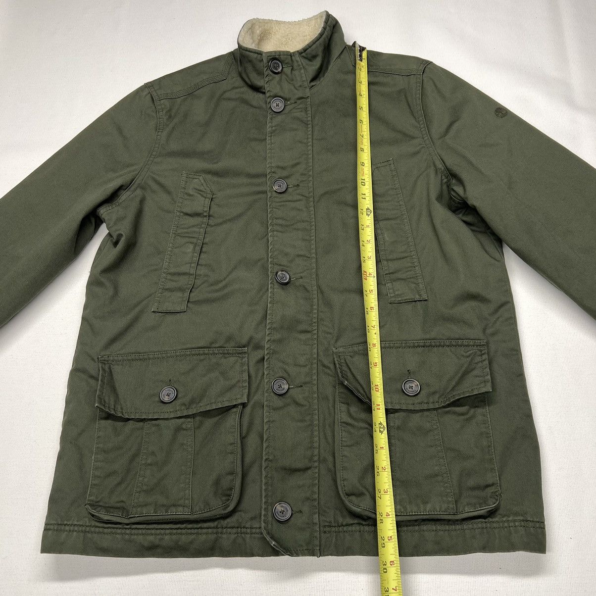 Timberland Timberland Jacket Green Cargo Quilted Lined Pocket Button Size US L / EU 52-54 / 3 - 16 Thumbnail