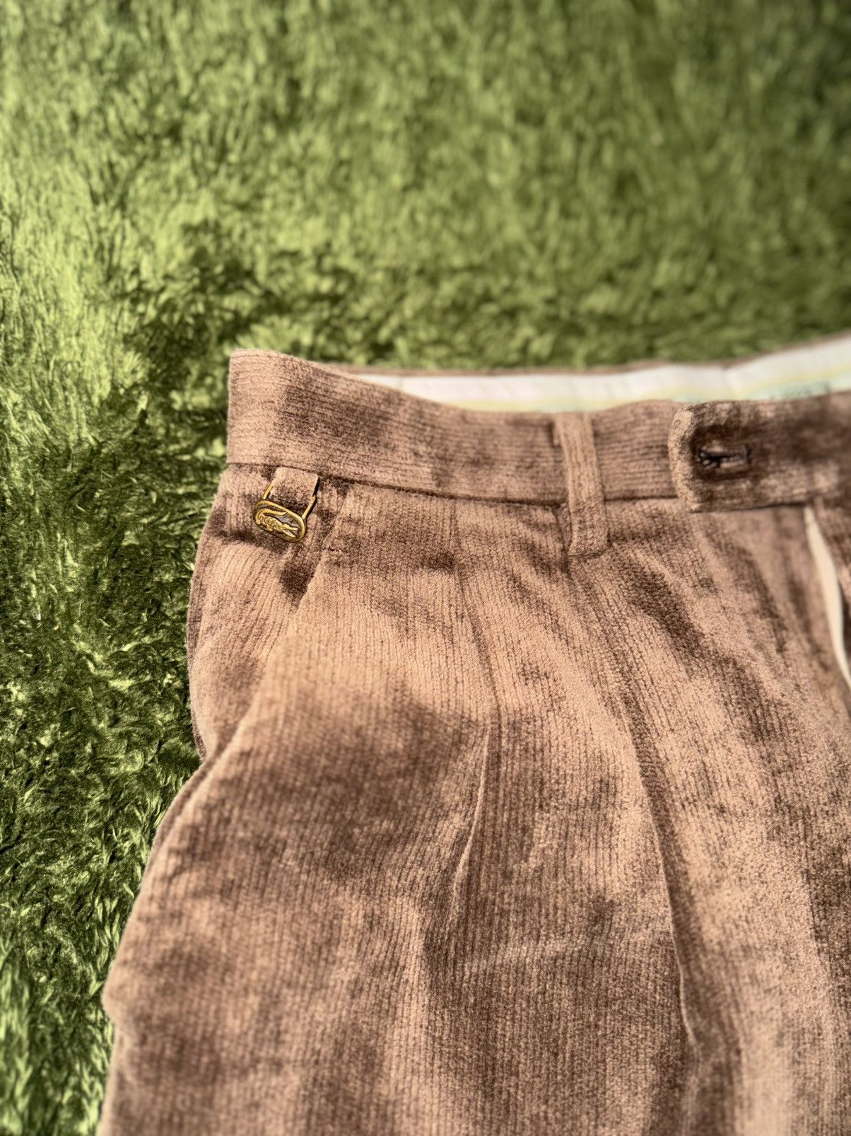 Lacoste [3] 00s Lacoste Japan Release Corduroy Two-Tuck Trousers Size US 31 - 5 Thumbnail