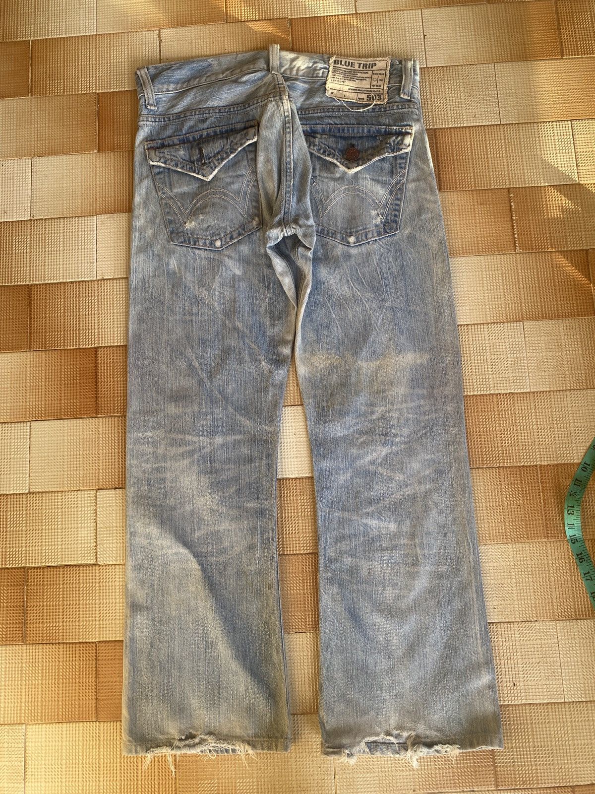 Edwin × PPFM Vintage edwin 503 blue trip straight cut denim Size US 30 / EU 46 - 3 Thumbnail