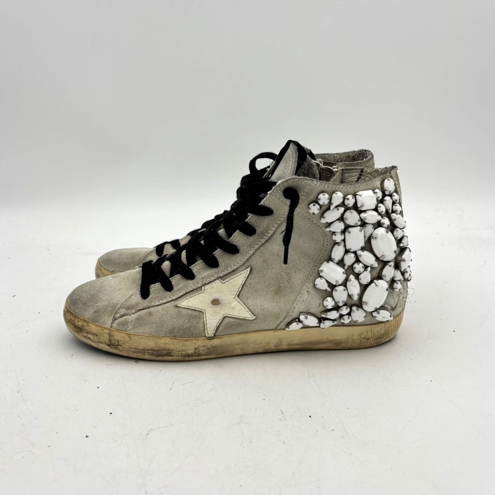 Golden Goose Golden Goose Francy Suede Sneaker Shoes Hi Top Embelished Stones 39 US 9 Women's Size M / US 6-8 / IT 42-44 - 5 Thumbnail