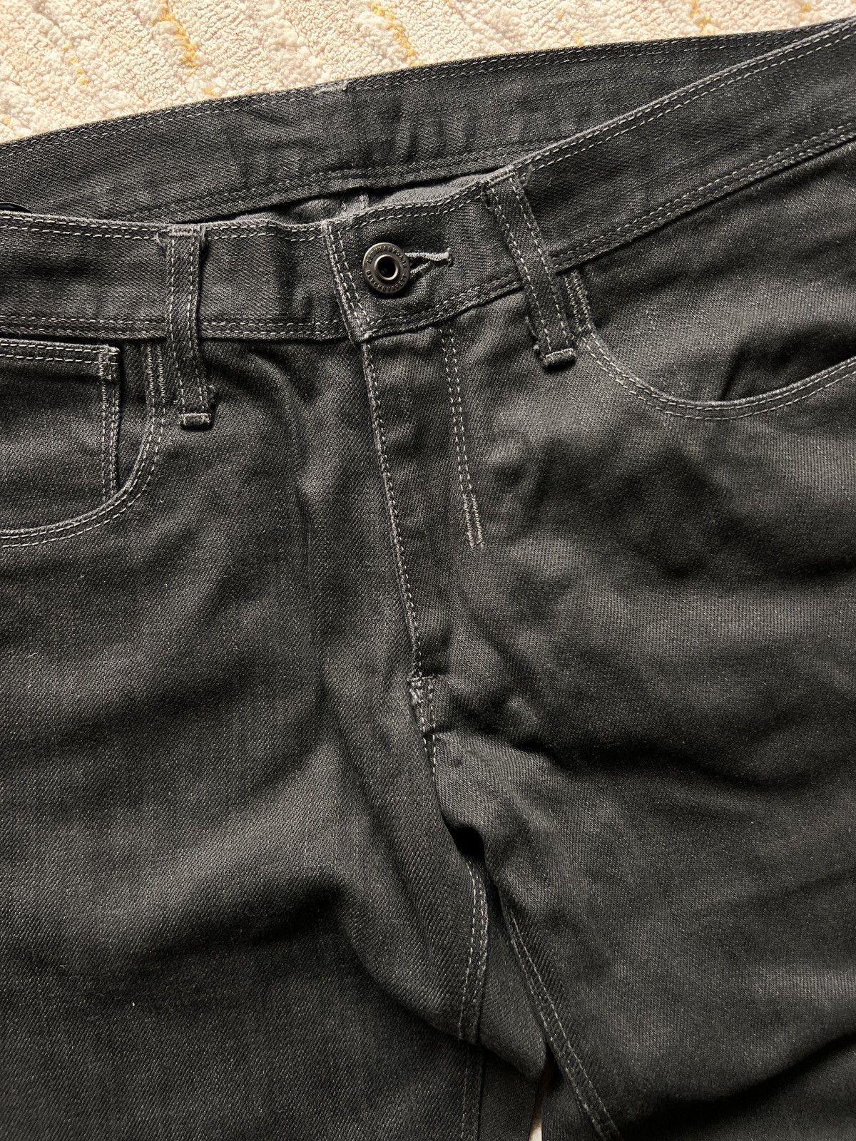 Black Barrett × Neil Barrett Black Barret Waxed Slim Tappered Denim Jeans Size US 31 - 7 Thumbnail