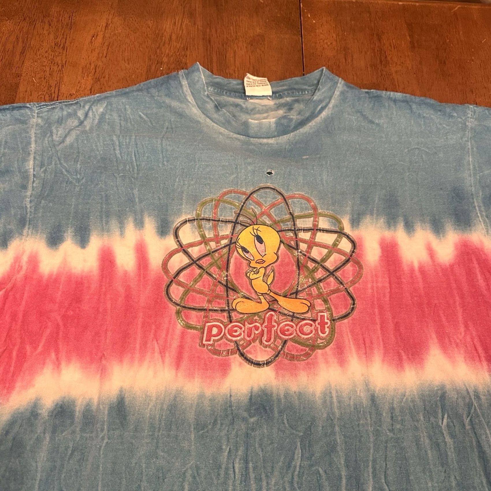 Vintage VINTAGE Tweety Bird 2000 Tie Dye T Shirt Women's XL Y2K Cartoon Blue Size XL / US 12-14 / IT 48-50 - 2 Thumbnail