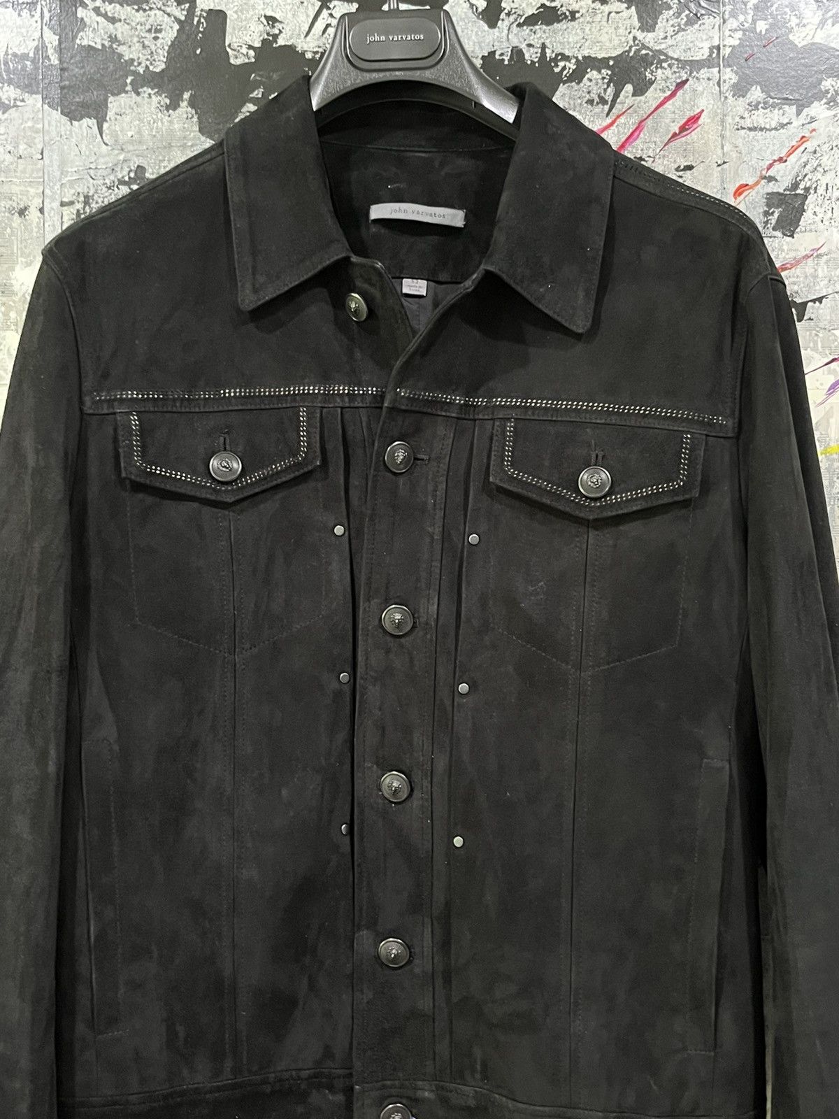 John Varvatos Suede trucker jacket. 52 Size US L / EU 52-54 / 3 - 7 Thumbnail