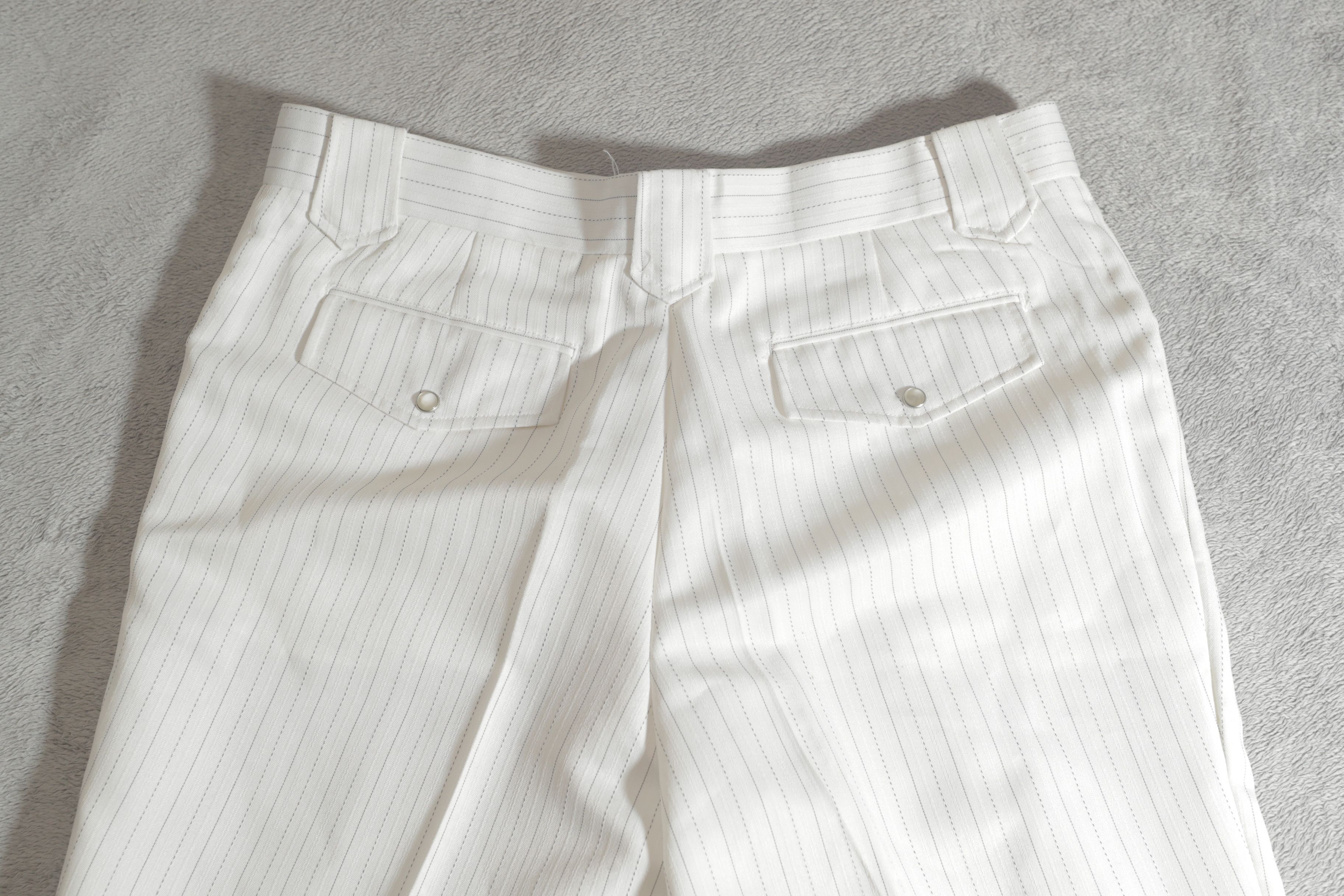 Vintage Meztizos Vintage White Striped Dress Pants (34) Size US 34 / EU 50 - 7 Thumbnail