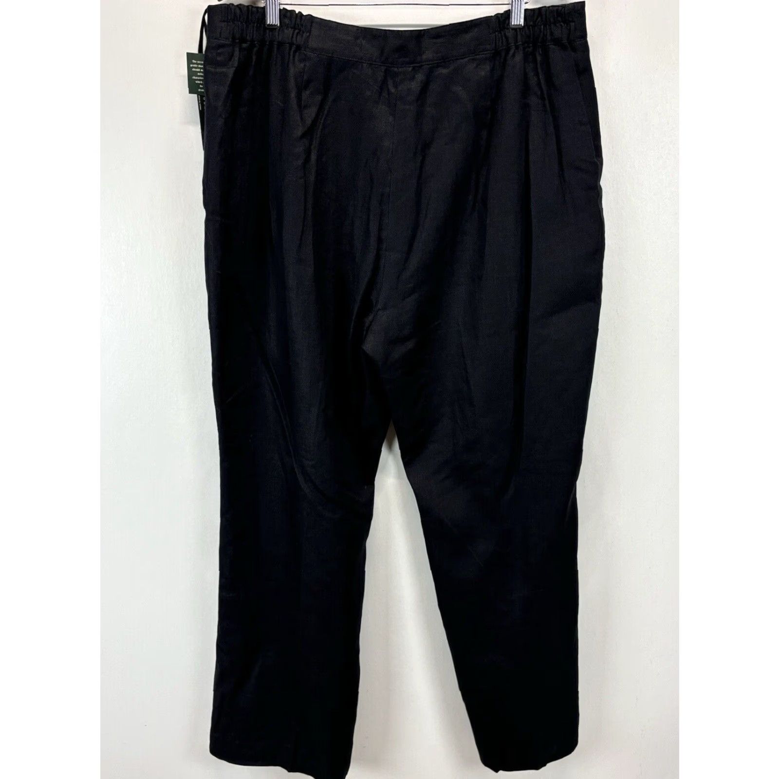 Ralph Lauren NEW Lauren Ralph Lauren Plus Size 20W Black Linen Dress Pants Slacks Belted Womens Classic Size 42" / US 20 - 4 Thumbnail