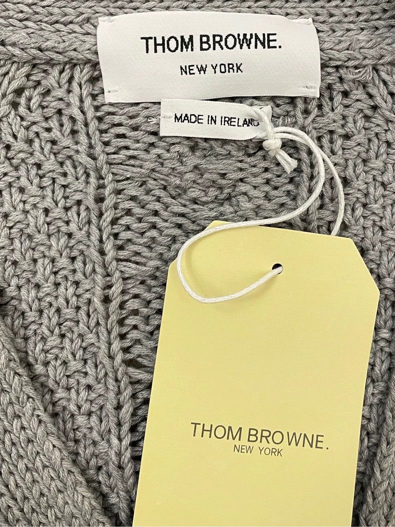 Thom Browne Thom browne Gray arm hem stripe knitted cardigan jacket 250 Size US L / EU 52-54 / 3 - 5 Thumbnail