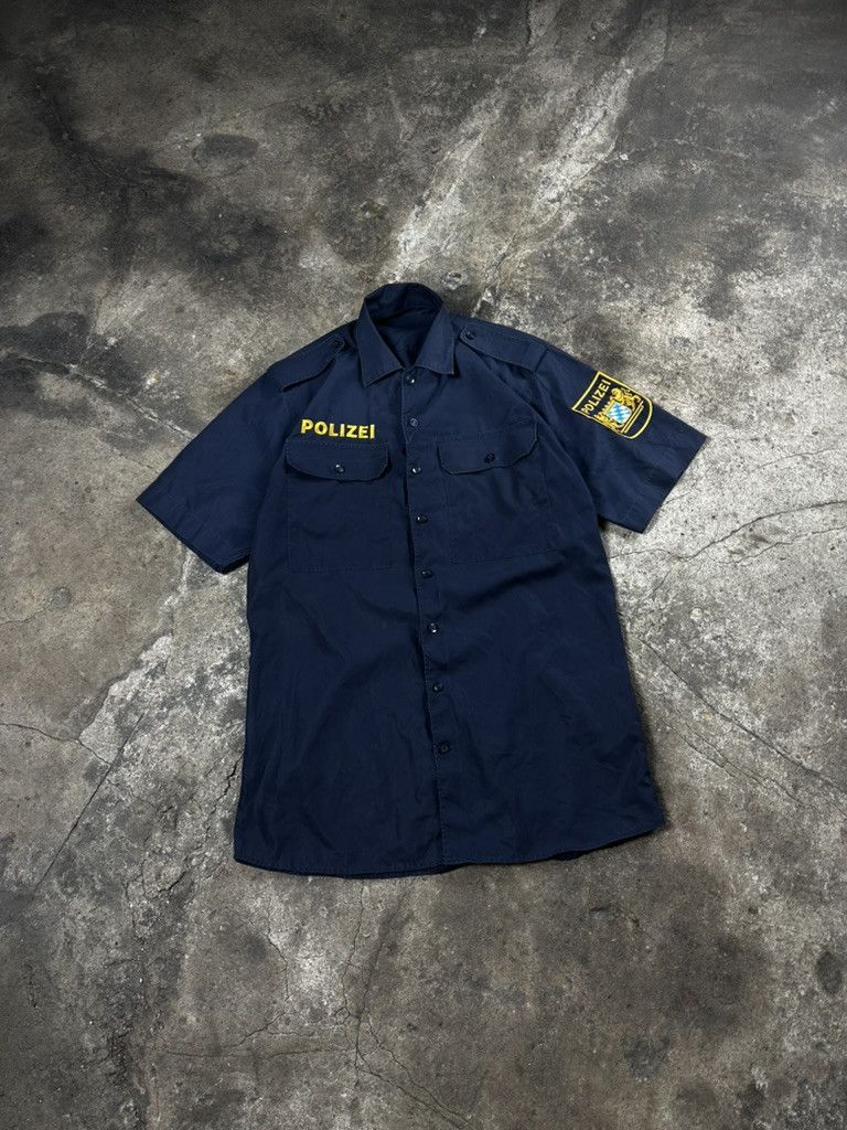Vintage Vintage Polizei German Police Short Sleeve Button Up Shirt Size US XS / EU 42 / 0 - 1 Thumbnail