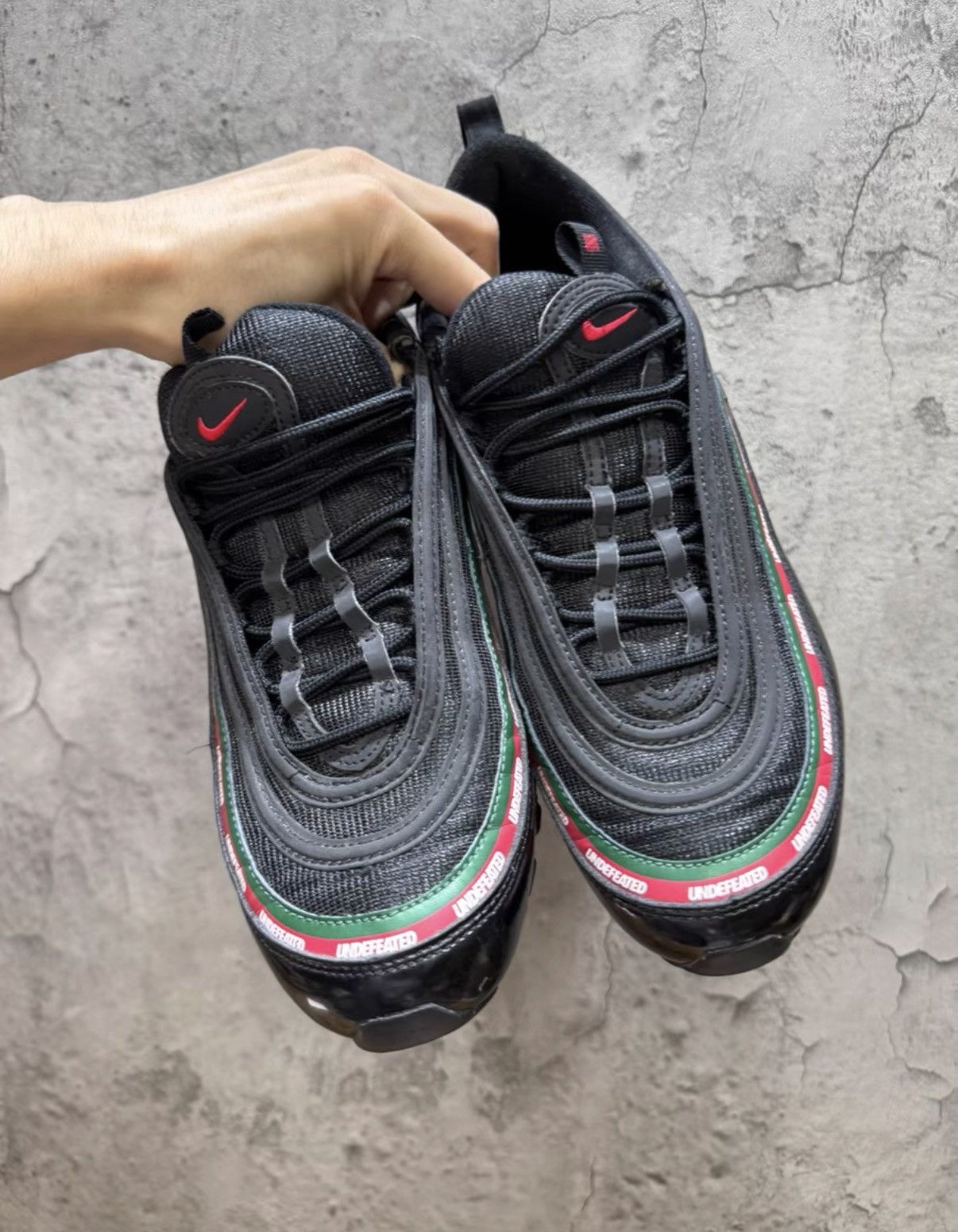 Nike Undefeated x Nike Air Max 97, Black Red & Green Striped K37 Size US 10 / EU 43 - 3 Thumbnail