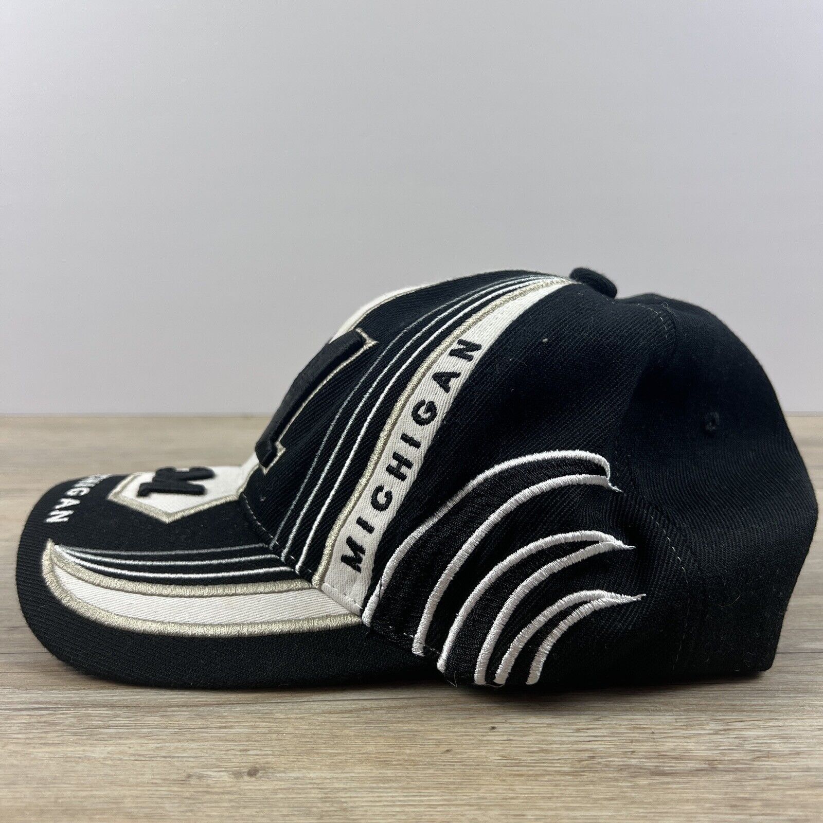 Other Michigan Black Hat Michigan Cap Hat Black Adjustable Hat Adu Size ONE SIZE - 7 Thumbnail