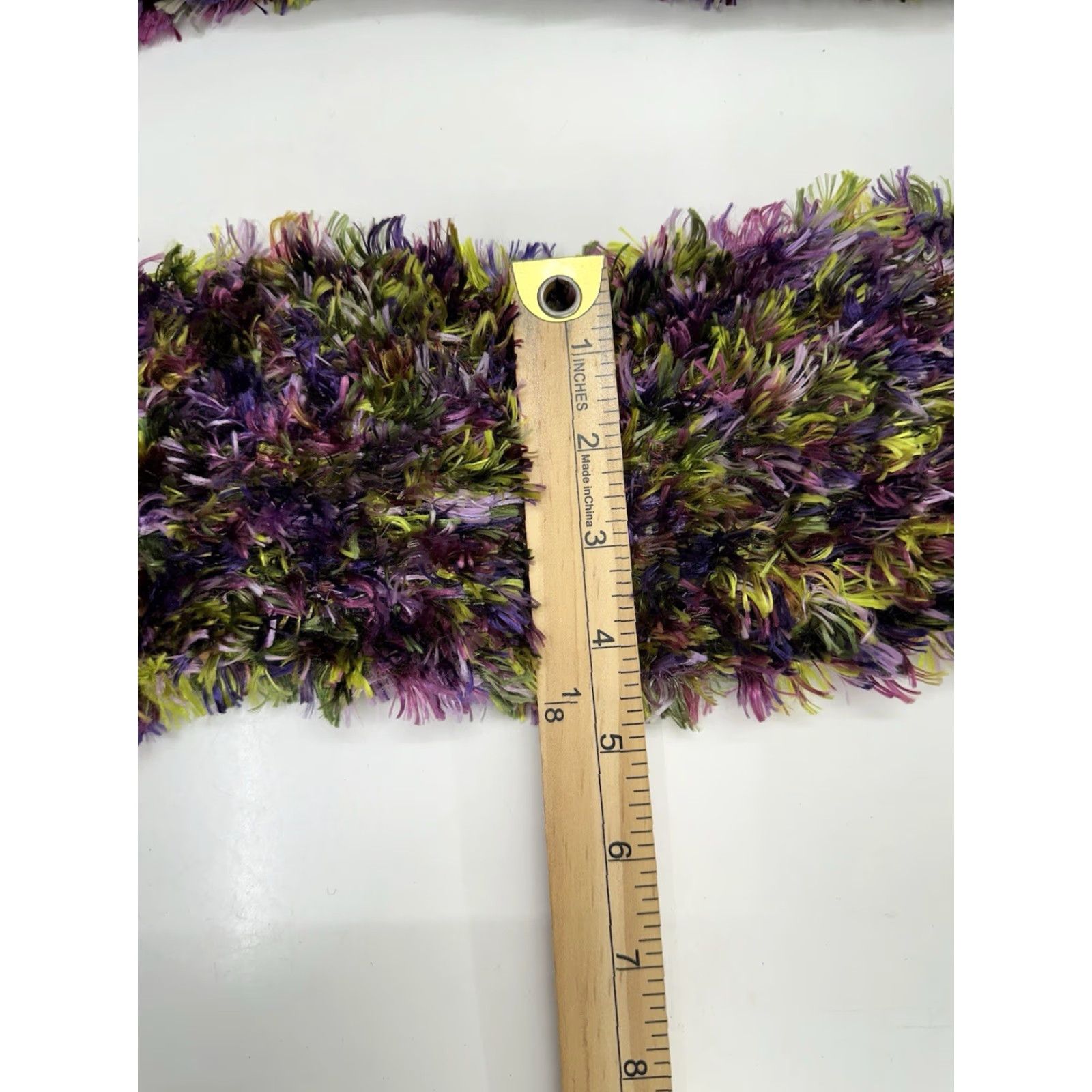 Vintage VINTAGE Cejon Accessories Womens Magic Scarf Rectangle Scarf 66 inches Green Purple 80s 90s Festival Fringe Womens Size ONE SIZE - 7 Thumbnail