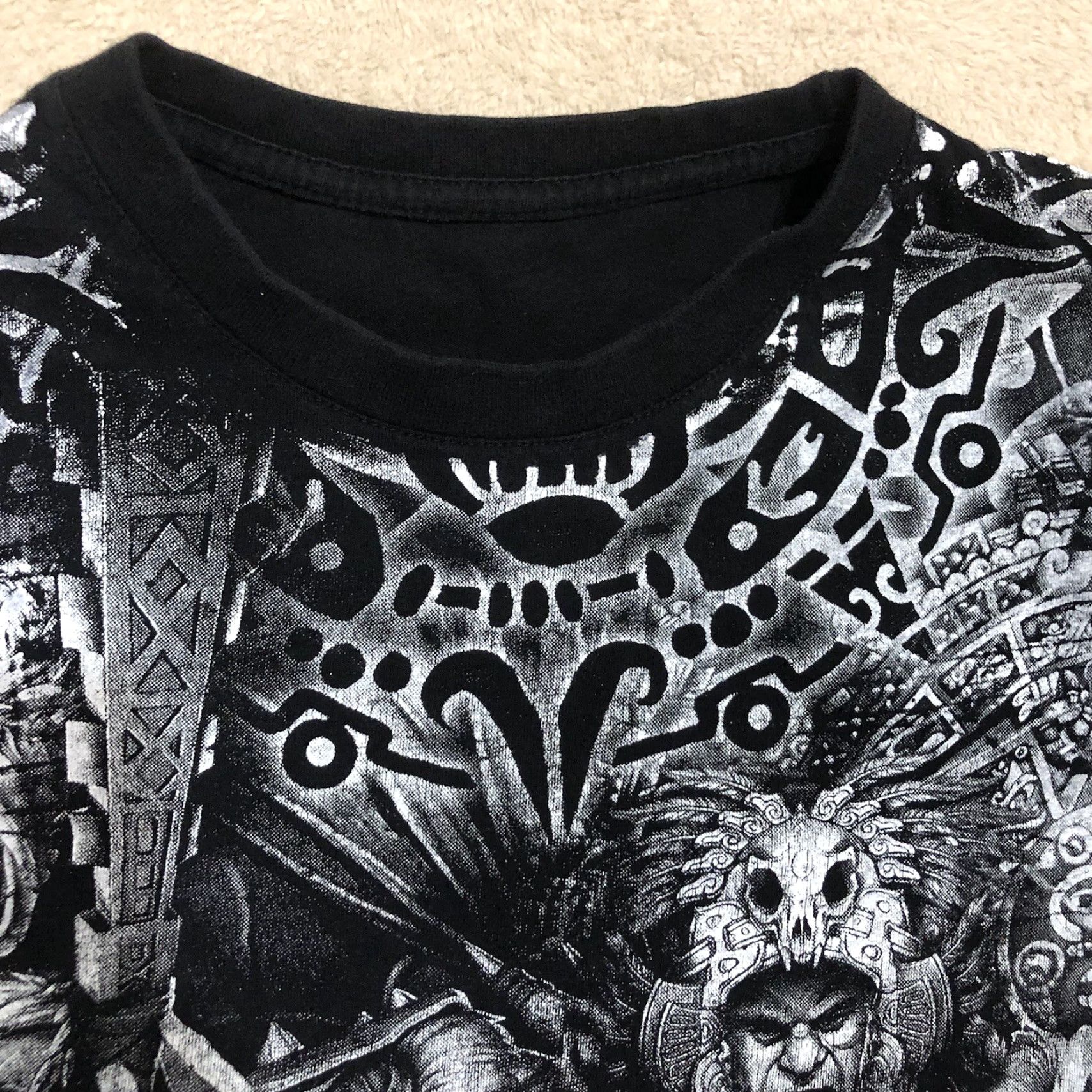 Vintage VINTAGE Aztec Warrior Cozumel Mexico All Over Print T-Shirt Mens Small Size US S / EU 44-46 / 1 - 6 Thumbnail
