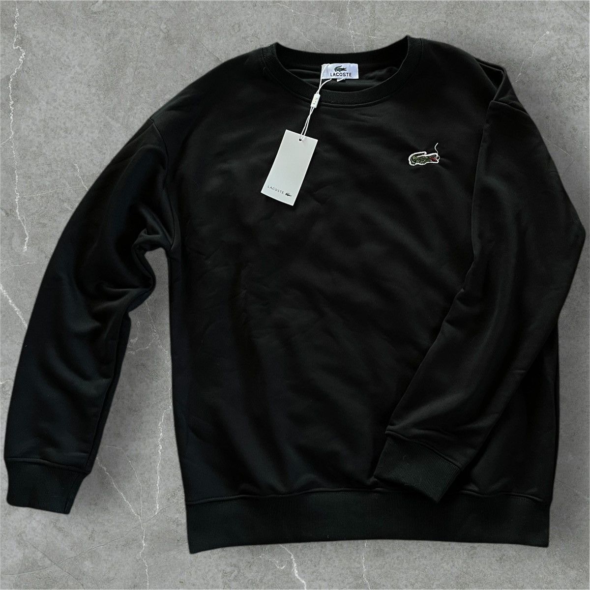 Lacoste × Vintage Original Vintage Lacoste Sweater Black XL Size US XL / EU 56 / 4 - 3 Thumbnail