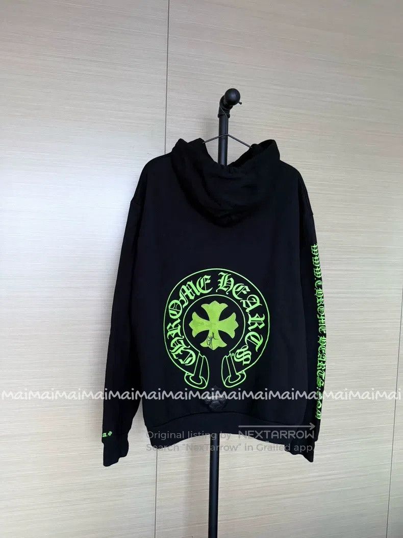 Chrome Hearts CHROME HEARTS Size XL Green horseshoe leather cross black p Size US XL / EU 56 / 4 - 1 Thumbnail