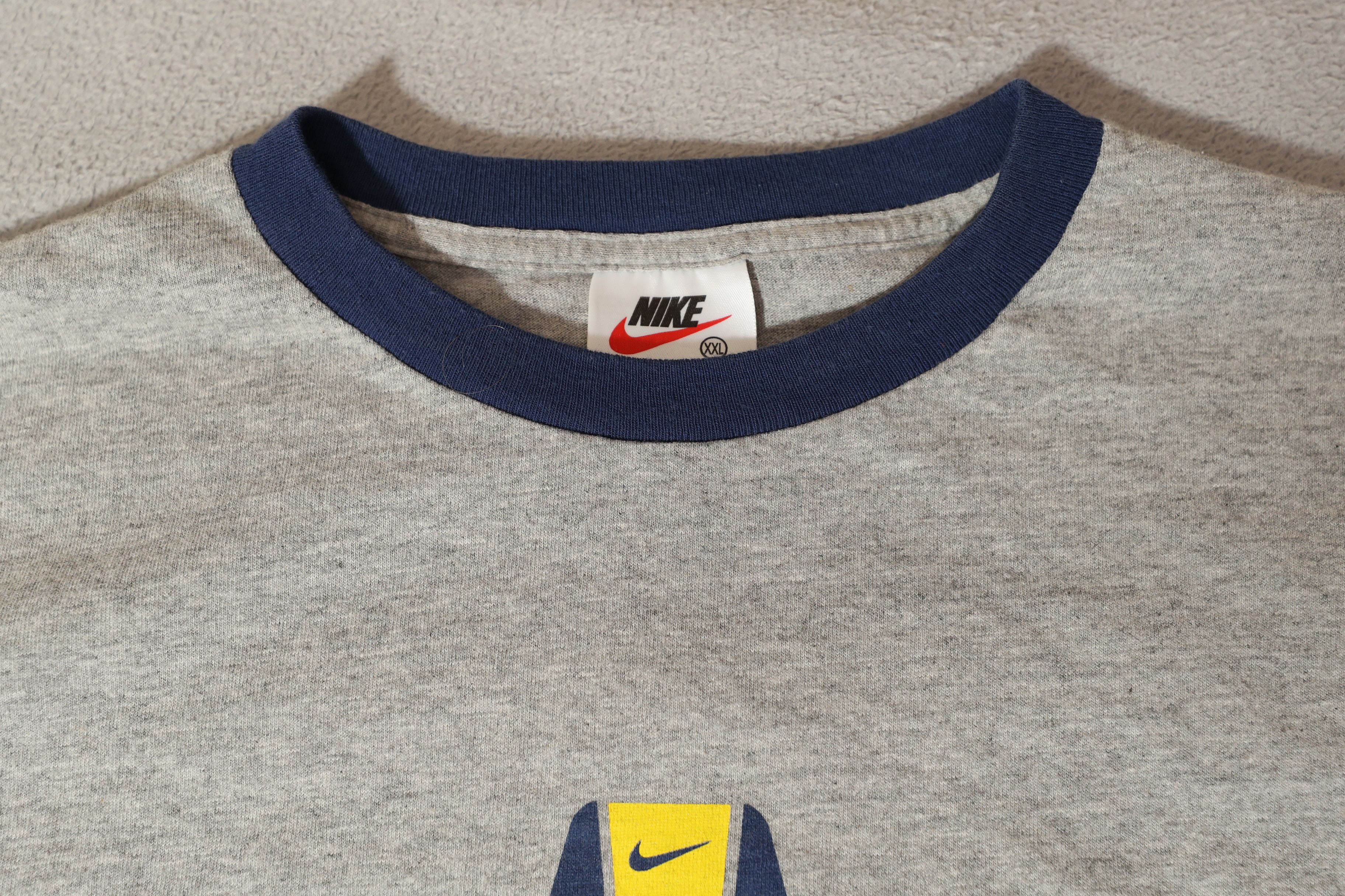 Nike Nike Y2K 90s Nike Grey Ringer Tee (XXL) Size US XXL / EU 58 / 5 - 6 Thumbnail