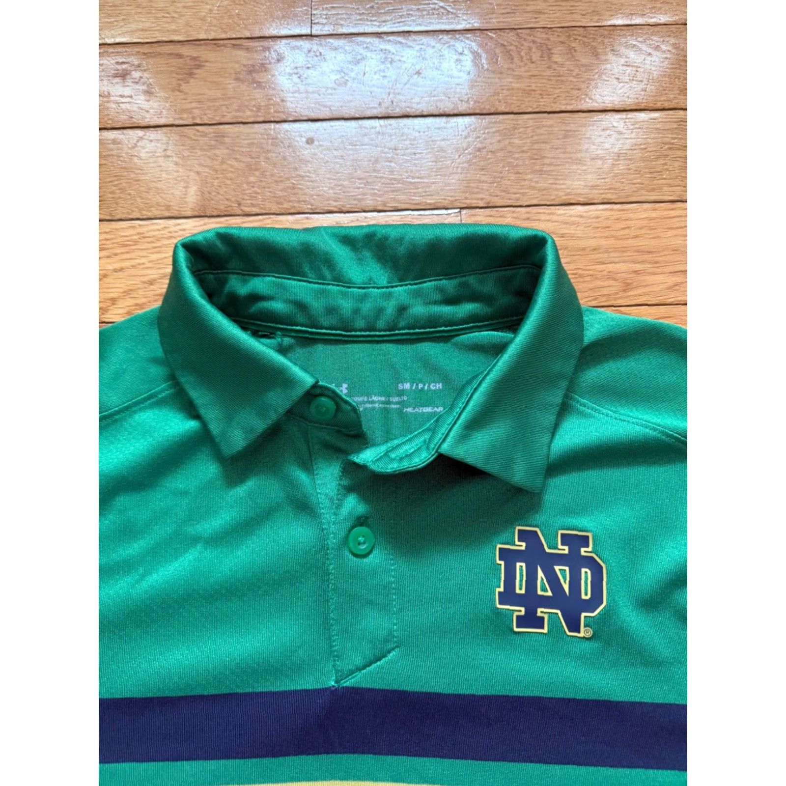 Under Armour Under Armour Polo Shirt HeatGear Green Small EUC Embroidered Notre Dame Short Sleeve Men’s Polo Size US S / EU 44-46 / 1 - 4 Thumbnail