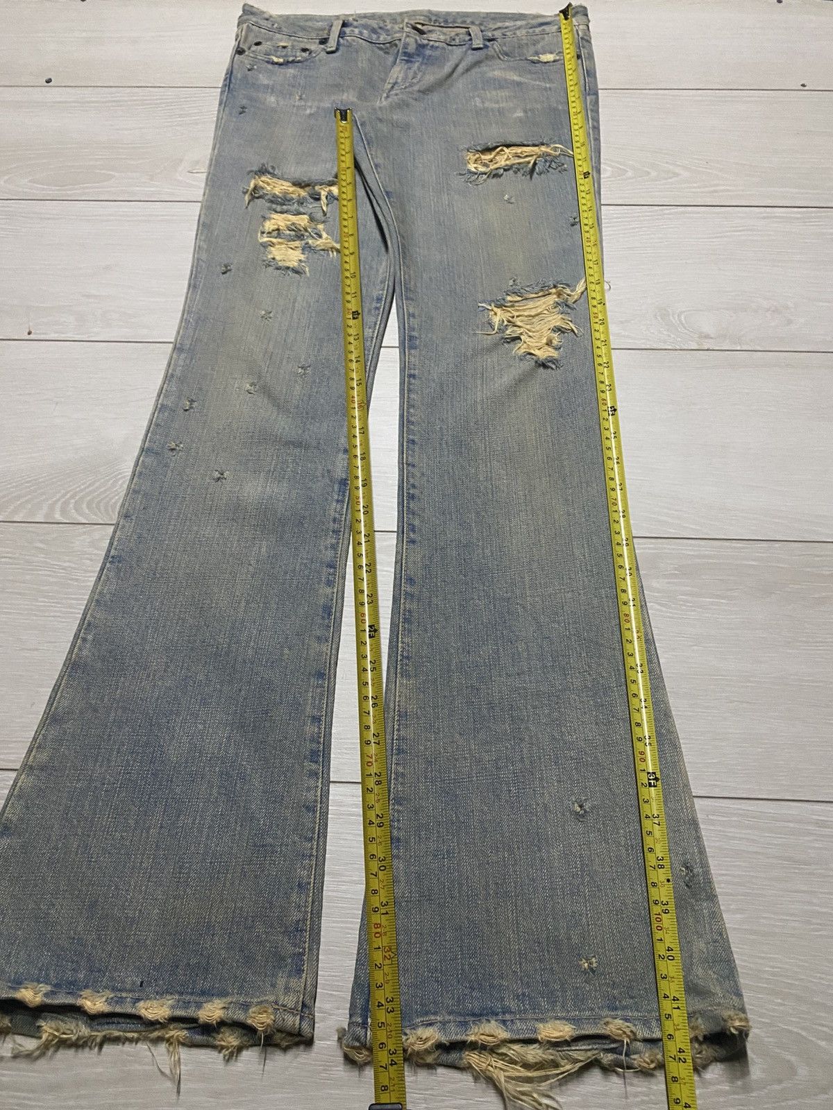 MOUSSY Vintage 2002 Moussy Mud Wash Distressed Bootcut Flare Jeans Size US 32 / EU 48 - 16 Thumbnail