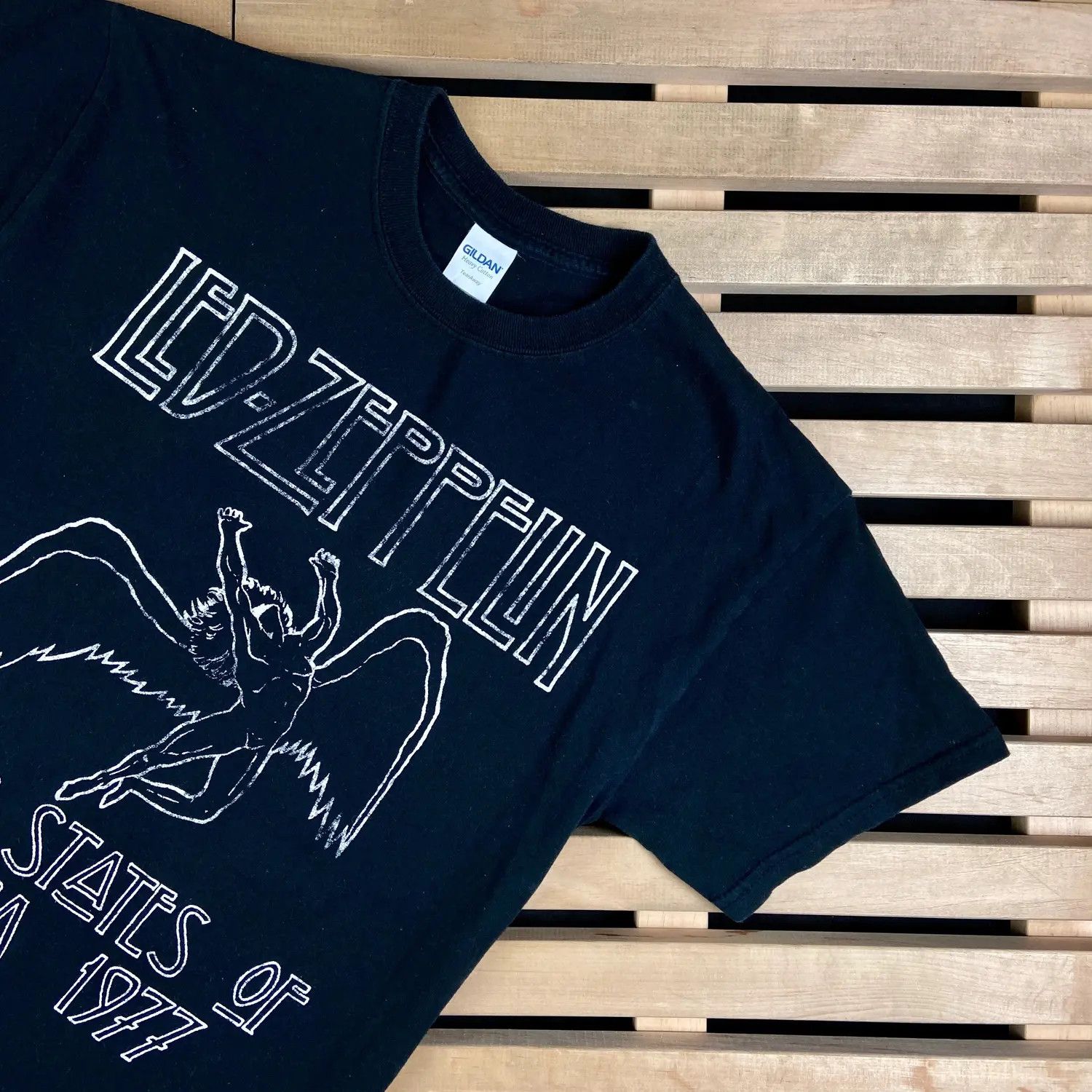 Band Tees × Led Zeppelin × Vintage Mens Vintage T Shirt Led Zeppelin Size M Size US M / EU 48-50 / 2 - 2 Thumbnail