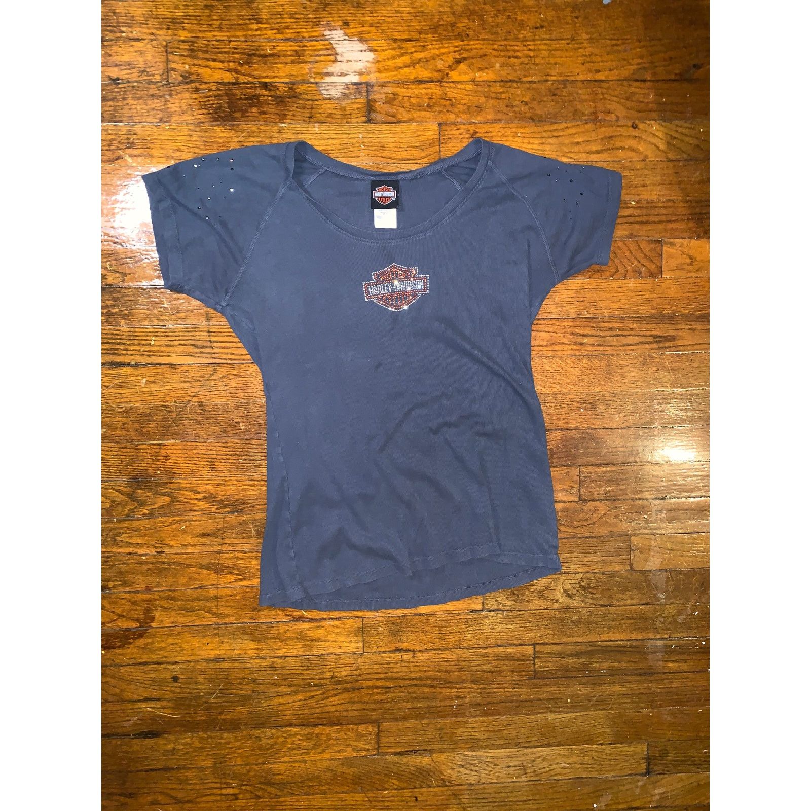 Harley Davidson Harley Davidson Rhinestone Logo T Shirt Womens XS USA Gray Size XXL / US 16-18 / IT 52-54 - 1 Thumbnail