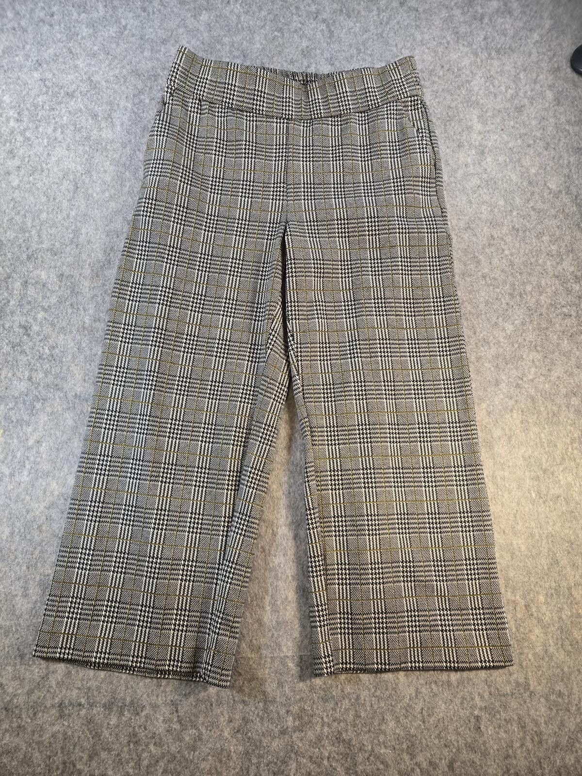 Other Plaid Mabel Pull-On Wide Leg Crop Pants Classic Preppy Quiet Size 32" / US 10 / IT 46 - 1 Thumbnail