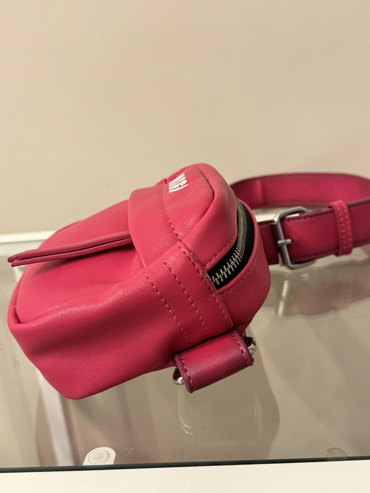 MSGM MSGM kids pink leather bag with logo belt bag crossbody Size ONE SIZE - 3 Thumbnail
