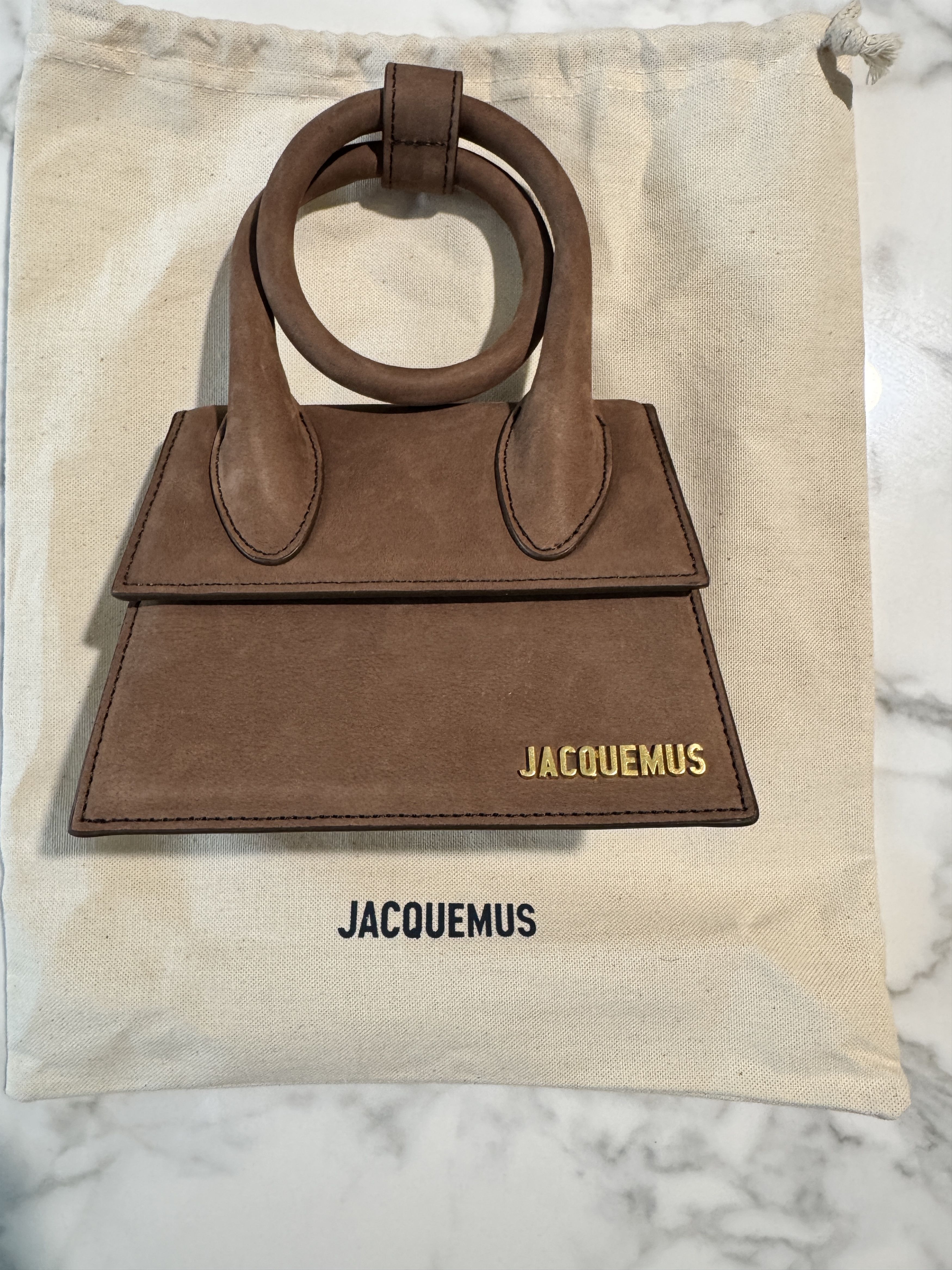 Jacquemus Le Chiquito à Noeud Marron Size ONE SIZE - 1 Thumbnail