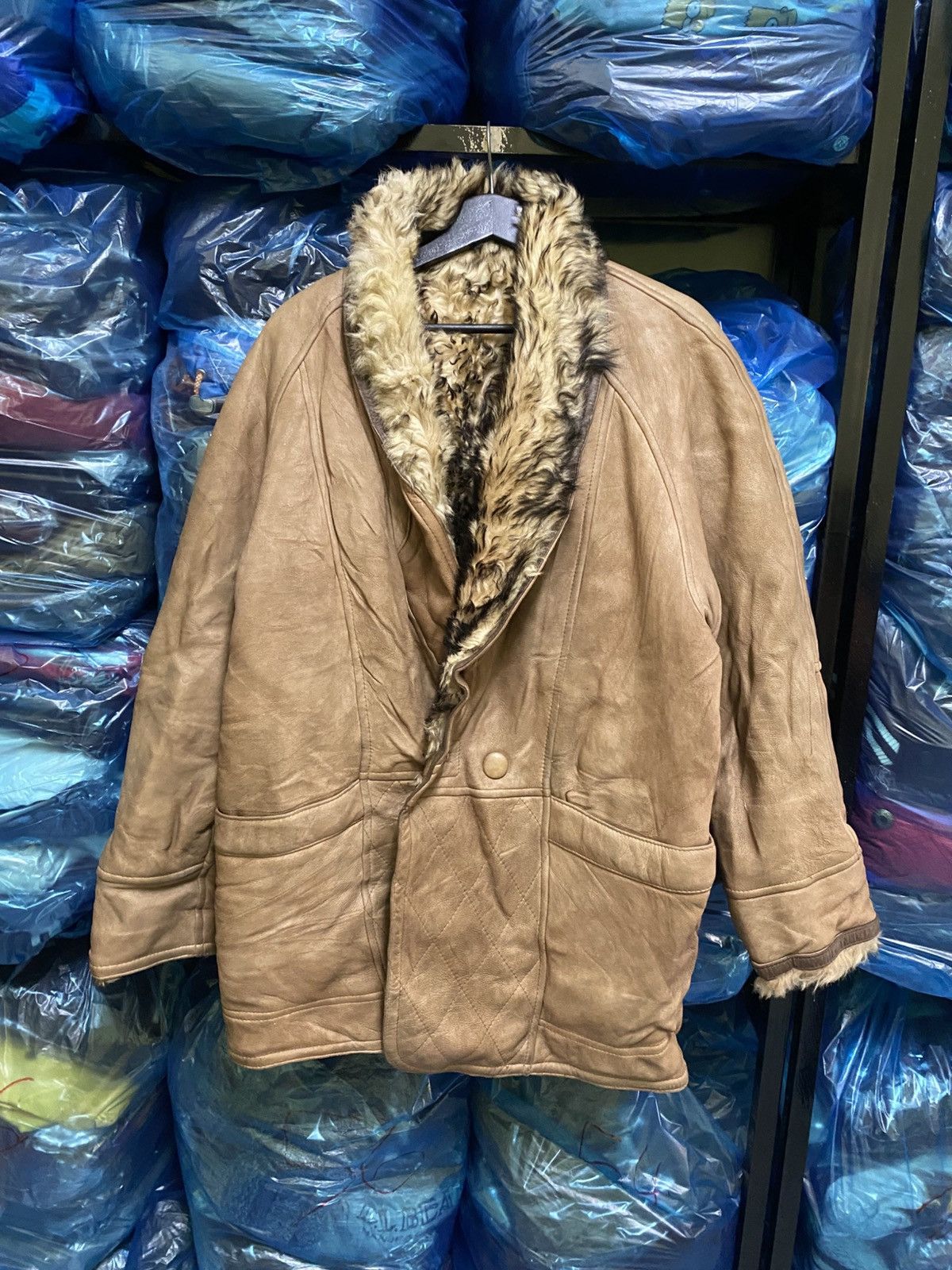 Leather Modus Vivendi Faux Fur Lined Leather Jacket Winter Coat Size US M / EU 48-50 / 2 - 1 Thumbnail
