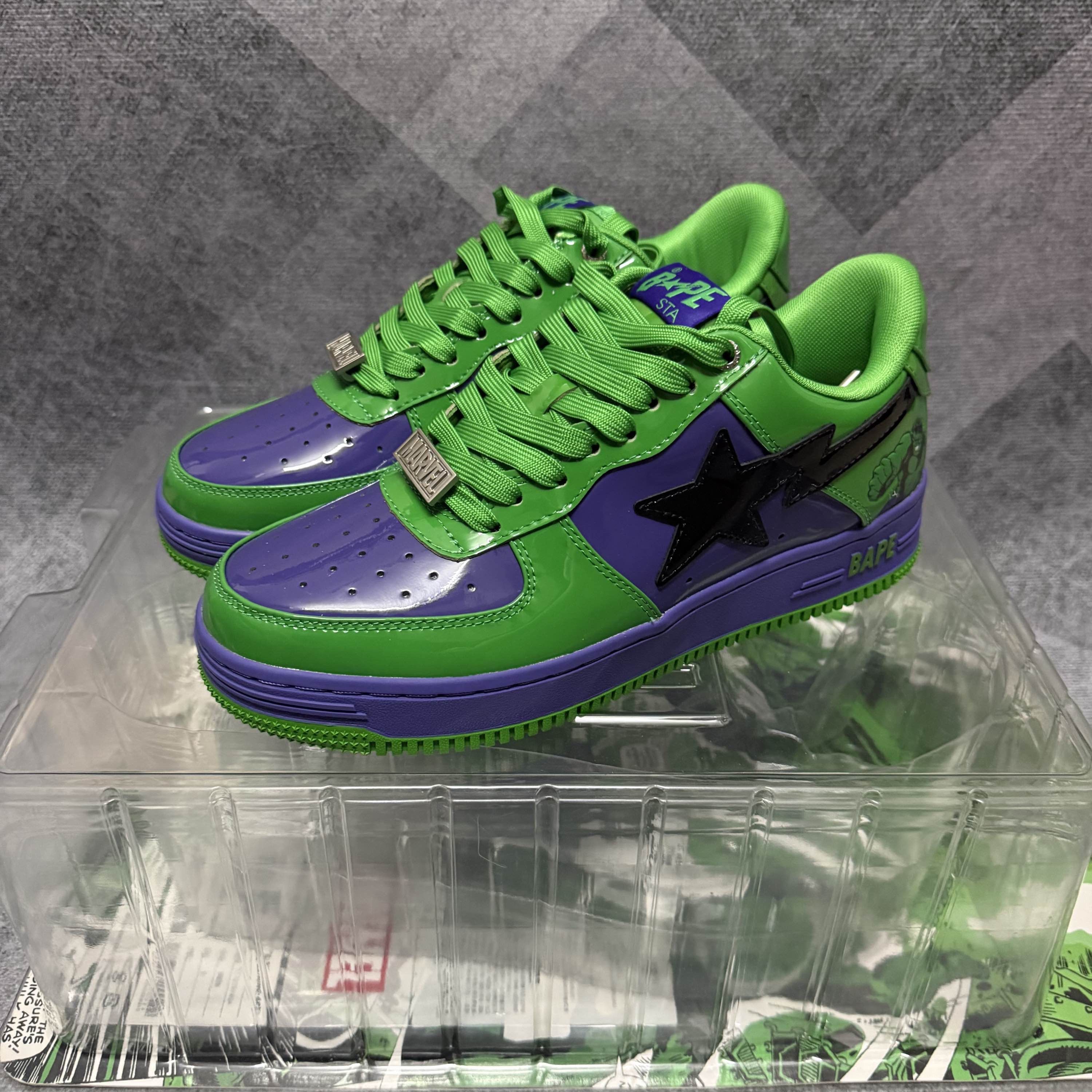 Bape A Bathing Ape x Marvel Bape Sta Hulk Size 9 Size US 9 / EU 42 - 1 Thumbnail