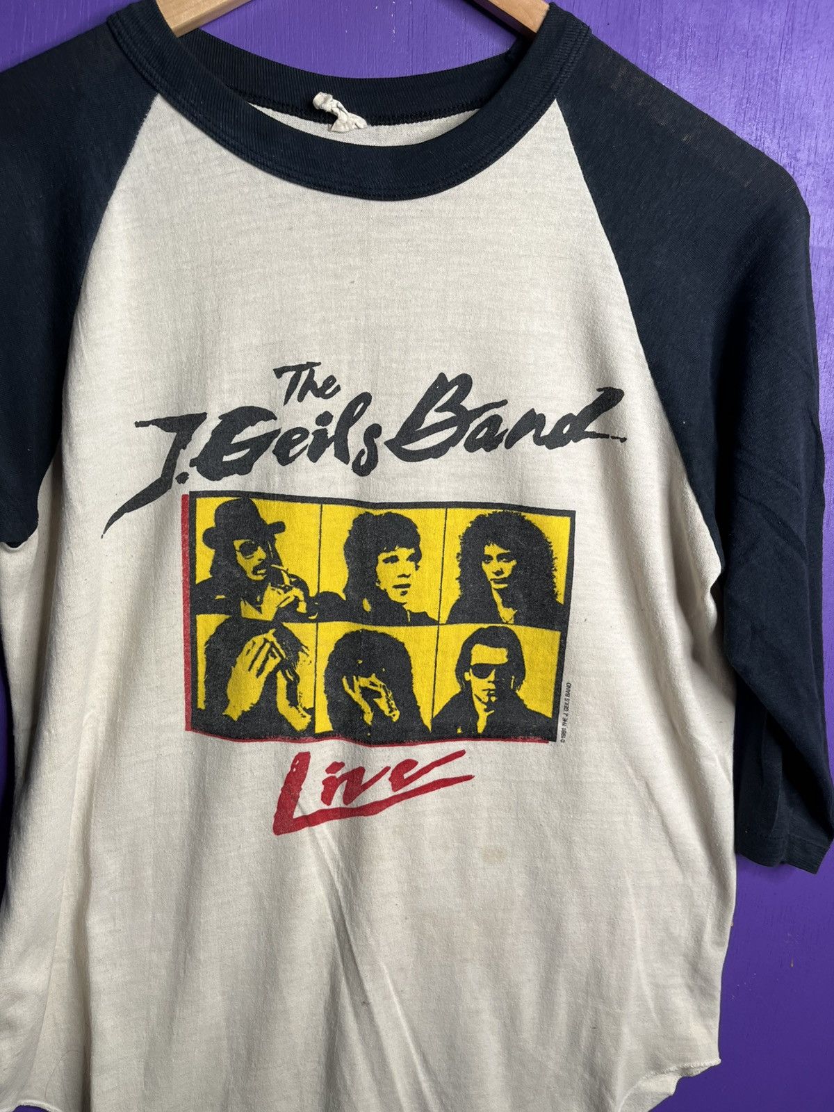 Band Tees × Vintage Vintage 1981 J Geils band live tour raglan t-shirt Size US M / EU 48-50 / 2 - 3 Thumbnail