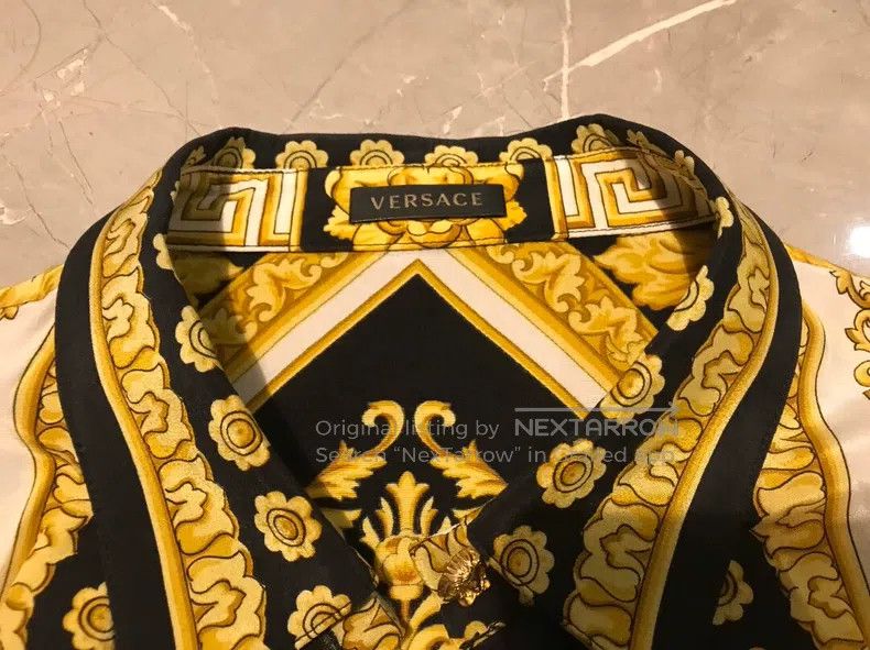 Versace Versace Court style mulberry silk shirt Size US XXS / EU 40 - 2 Thumbnail