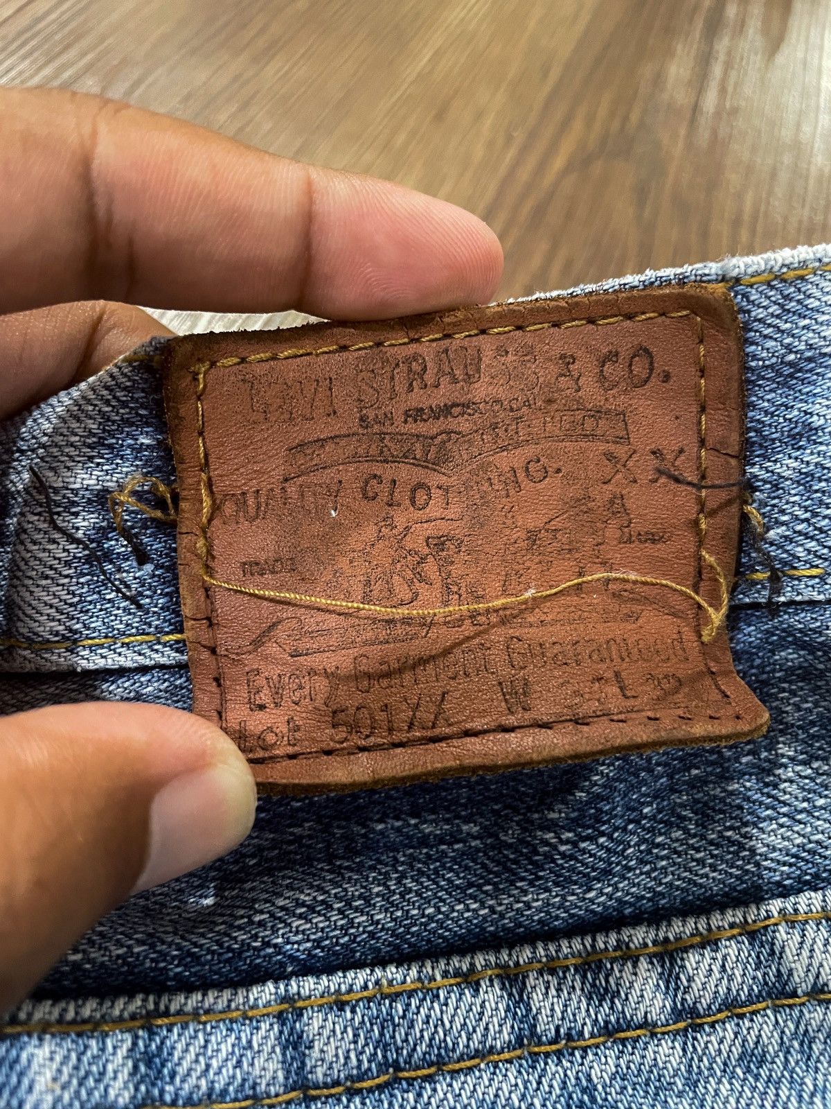Levi's × Vintage Very Rare Vintage Levi’s 501 Big E Selvedge All Around Size US 34 / EU 50 - 9 Thumbnail