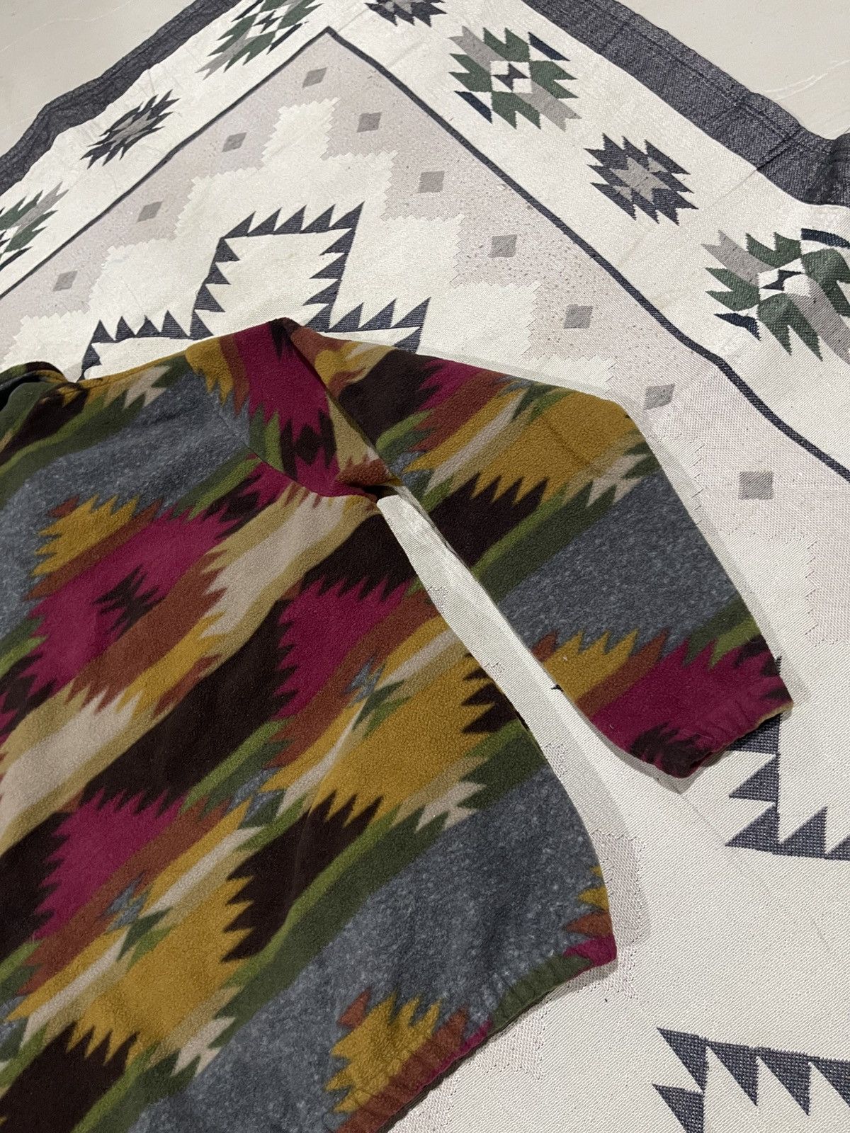 Vintage 1990s LITTLE BIG HORN SHIRT CO.SOUTHWEST PATERN SHAWL COLLAR Size US L / EU 52-54 / 3 - 13 Thumbnail