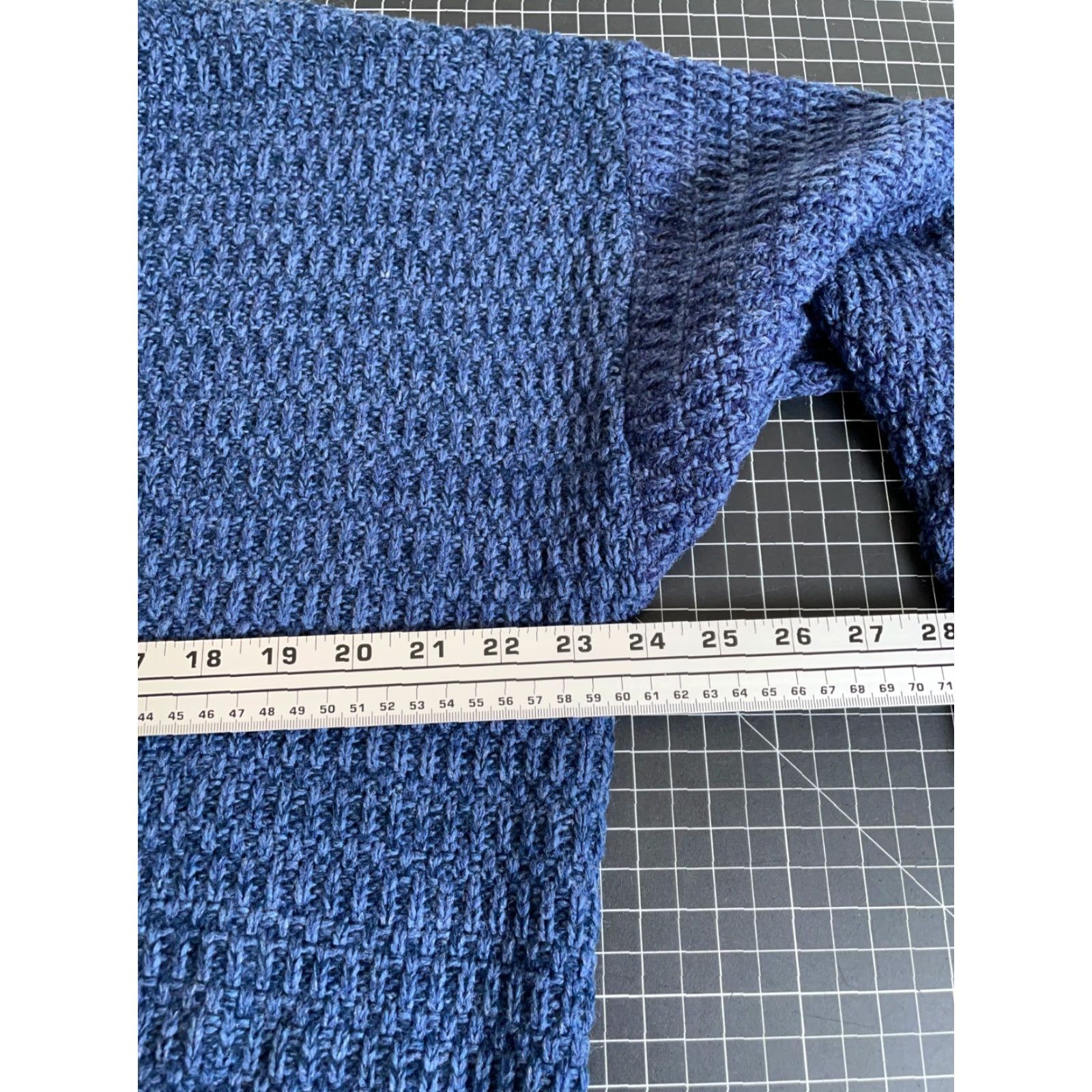 Sears VINTAGE Sears Men's Sweater Chunky Knit Crewneck L Blue Casual 90s Retro Heavyweight USA Size US L / EU 52-54 / 3 - 5 Thumbnail