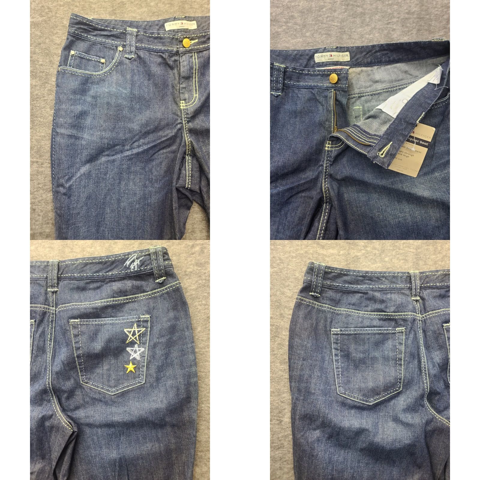 Tommy Hilfiger Tommy Hilfiger Jeans Womens 14 34x32 Stretch Hipster Boot Regular Fit Mid Rise Blue Denim Cotton Spandex Jeans Women Hipster Bootcut 90s? Size 36" / US 14 / IT 50 - 8 Thumbnail