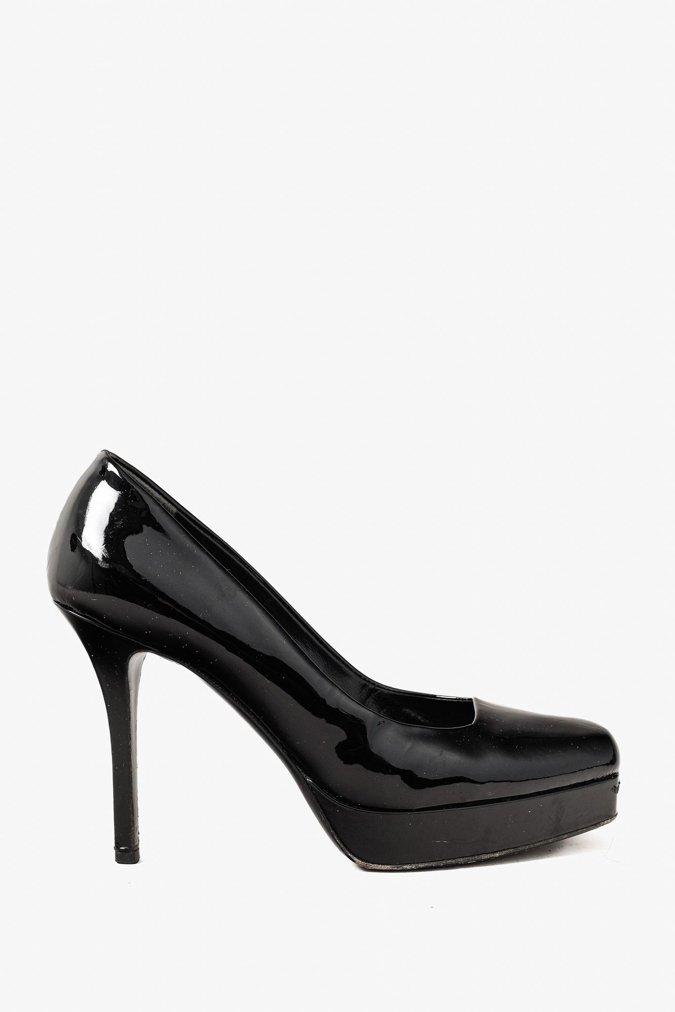 Gucci Gucci Nero Vernice Crystal Square-Toe Platform Pumps Size US 8 / IT 38 - 1 Thumbnail