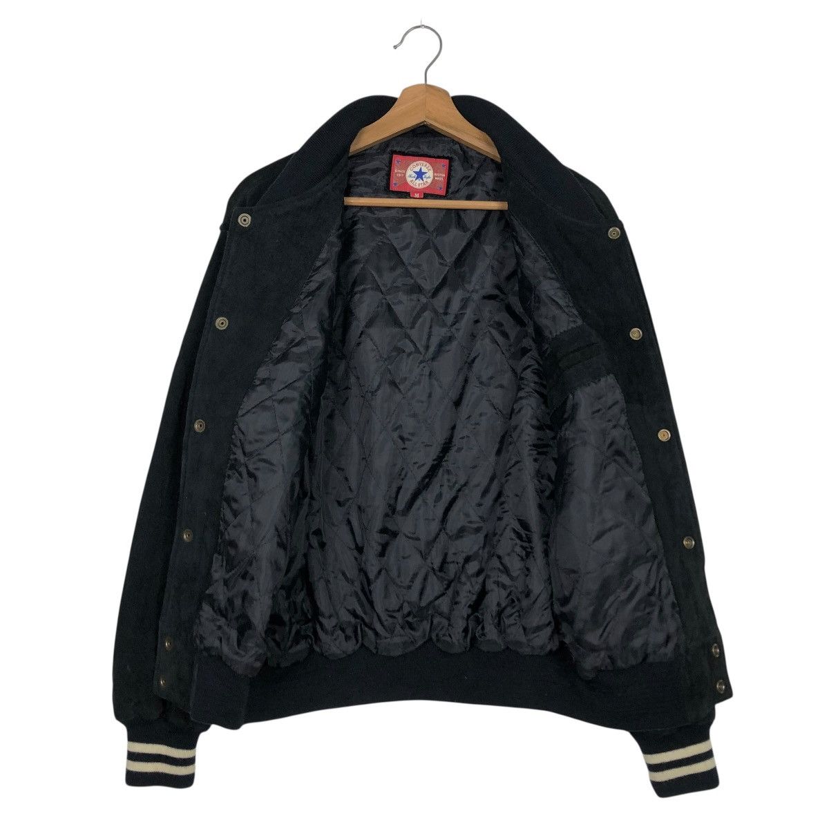 Japanese Brand 🔥VINTAGE BOMBER LEATHER JACKET CONVERSE ALL STAR BOSTON MASS Size US M / EU 48-50 / 2 - 15 Thumbnail